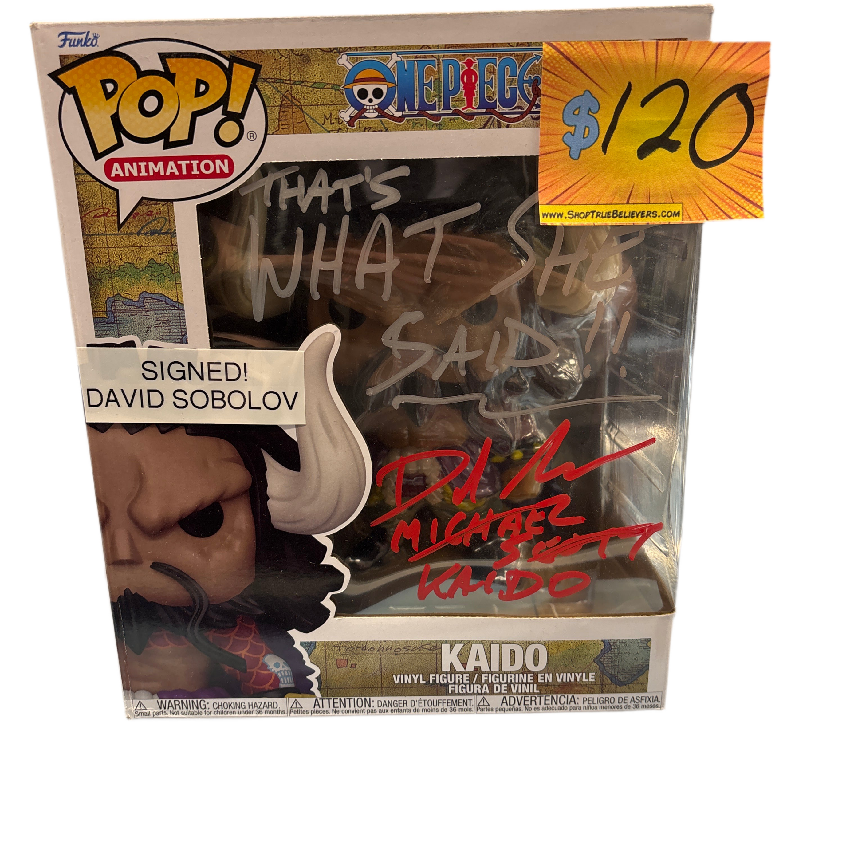 SIGNED Funko Pop! One Piece Kaido #1267 (THATS WHAT SHE SAID)