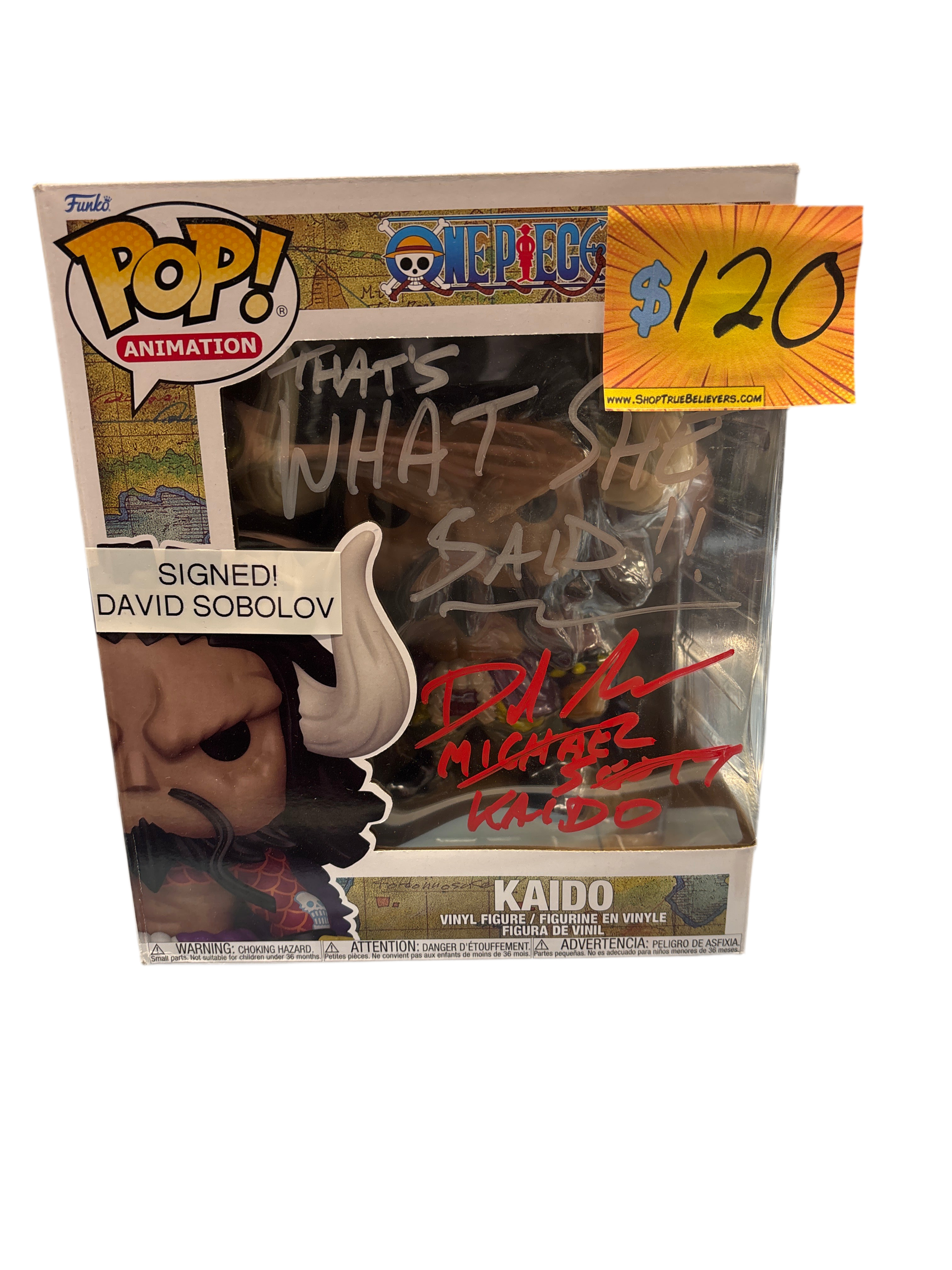 SIGNED Funko Pop! One Piece Kaido #1267 (THATS WHAT SHE SAID)