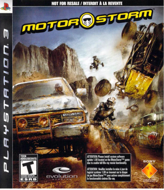 PS3 Motor Storm Video Game