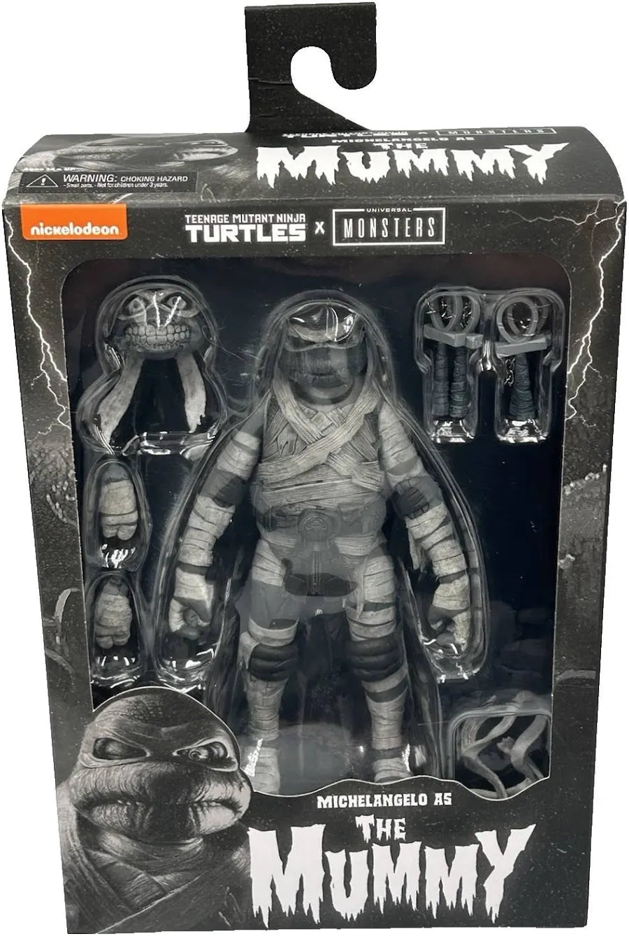 Neca Nickelodeon Teenage Mutant Ninja Turtles x Universal Monsters Michelangelo as The Mummy Action Figure