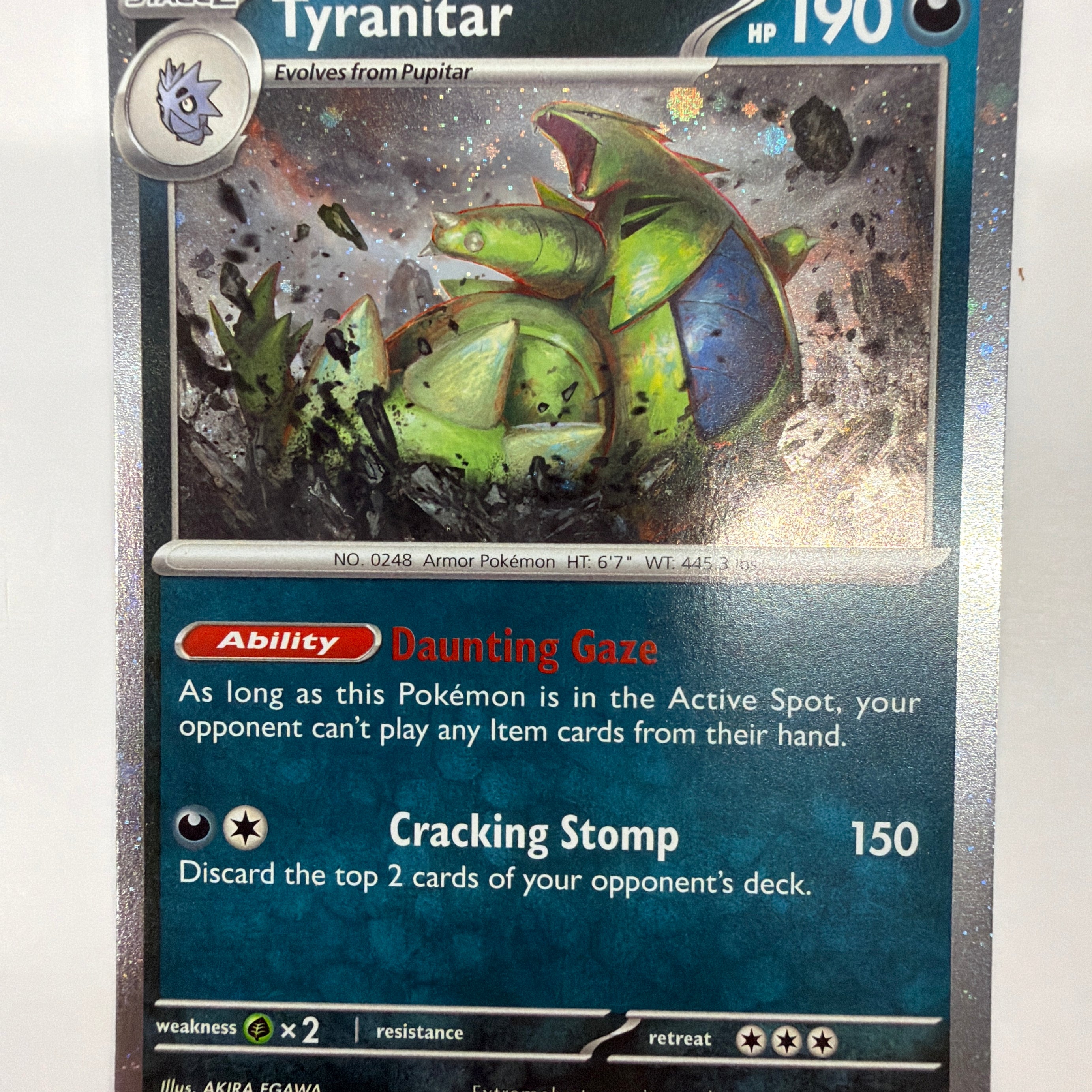 Pokémon TCG - Scarlet & Violet Promo Tyranitar 095/159 Cosmo Holo DMG