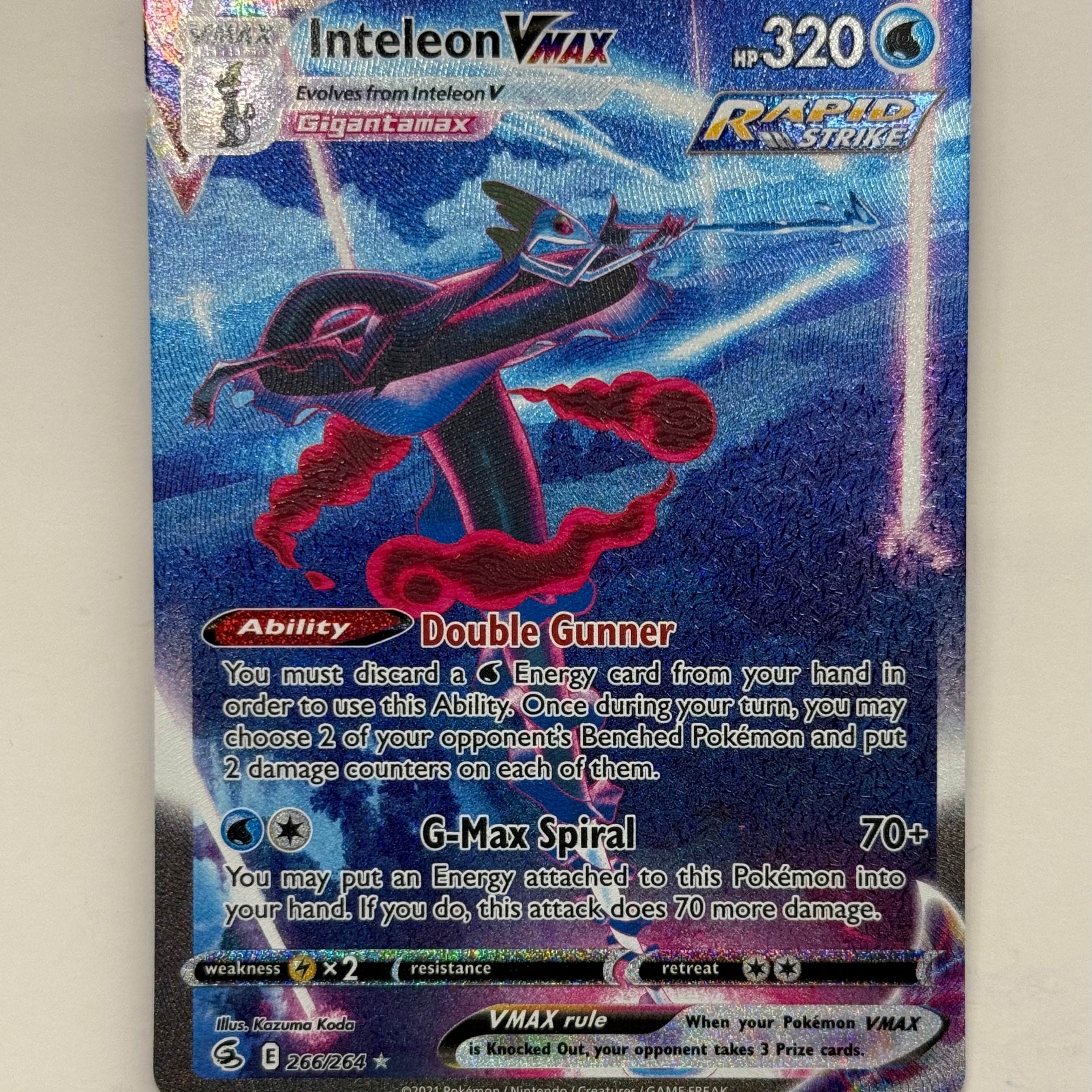 Pokémon TCG - Fusion Strike Inteleon VMAX 266/264 NM