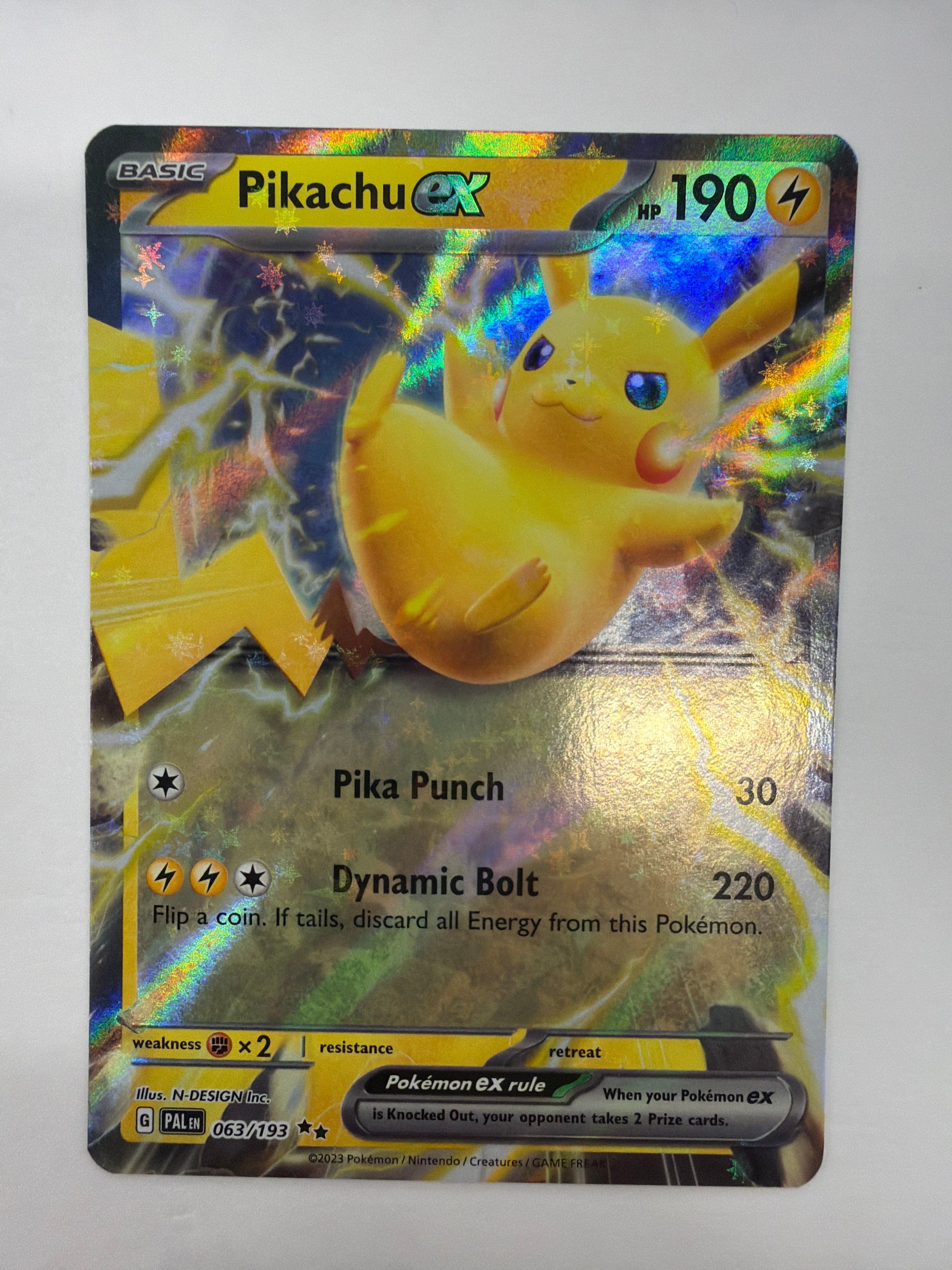 Pokémon TCG - Paldea Evolved Pikachu ex 063/194 NM