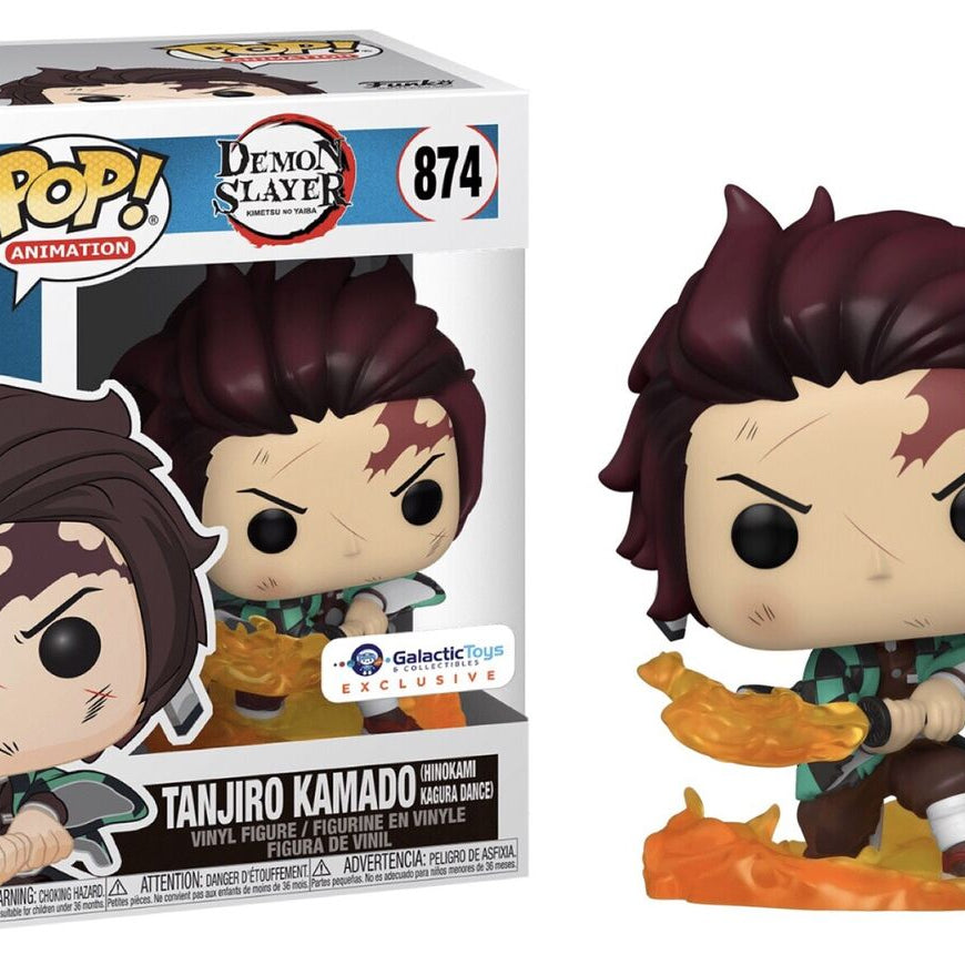 Funko Pop! Animation Demon Slayer Tanjiro Kamado (Hinokami Kagura Dance) #874 Galactic Toys Exclusive