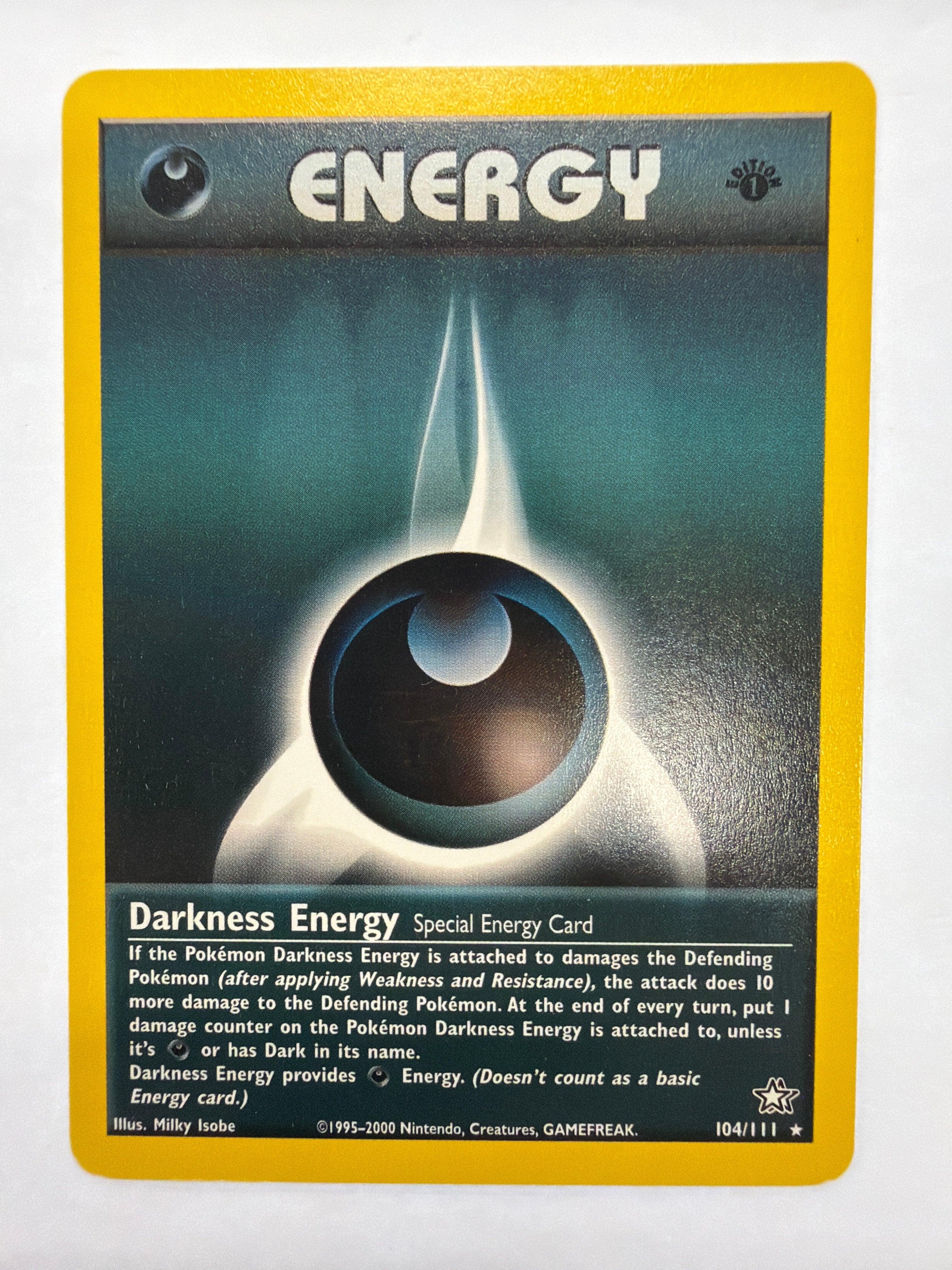 Pokémon TCG - Neo Genesis 1st Edition Darkness Energy 104/111 Non-Holo LP