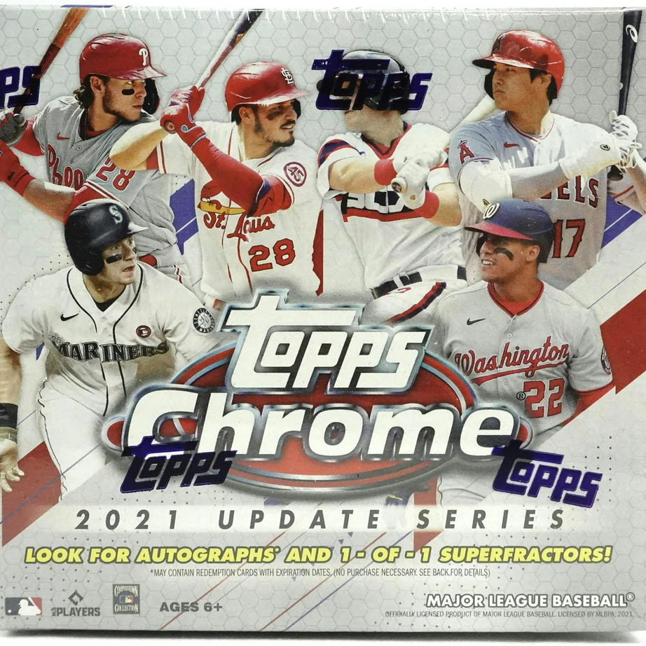 2021 Topps Chrome Update Series Baseball Trading Card Mega Box