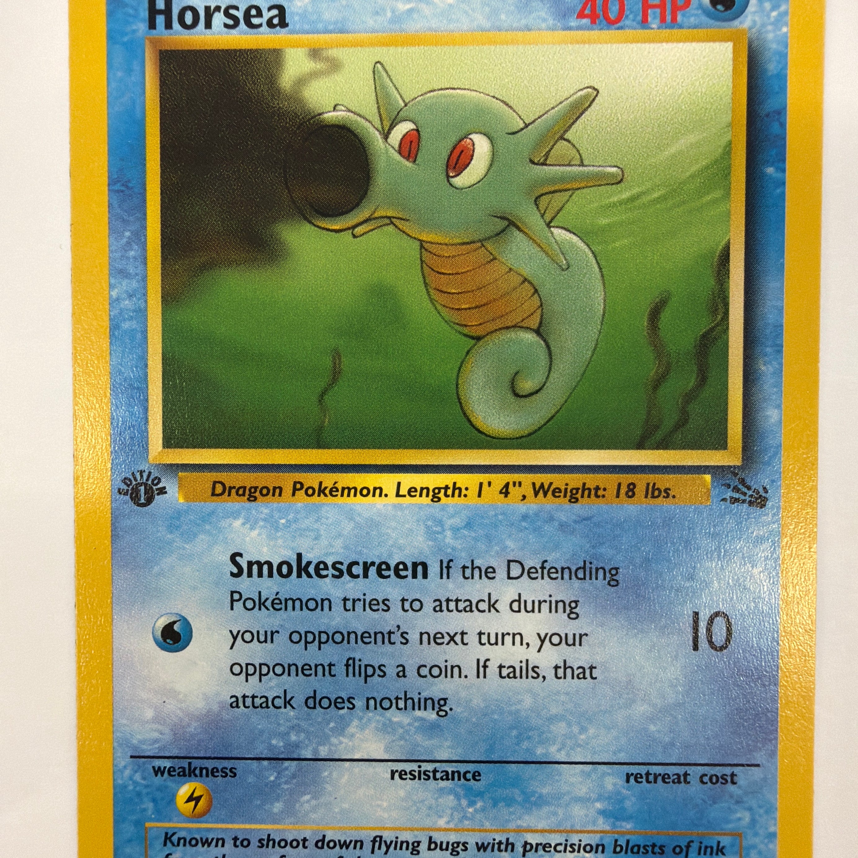 Pokémon TCG - Fossil 1st Horsea 49/62 Non-Holo NM