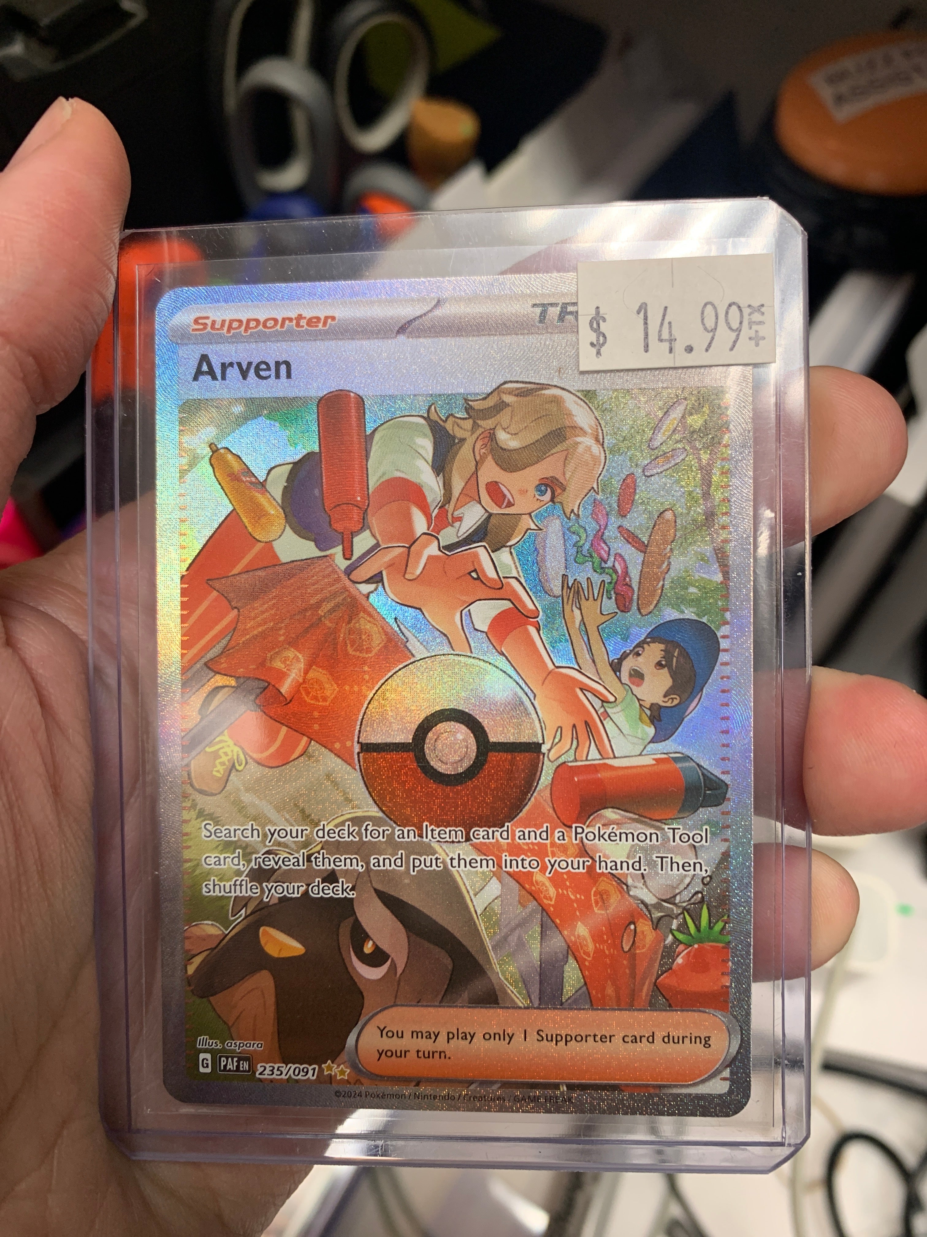 arven pokemon card full art TCG Pokémon Special Illustration Arven 235/091 – True Believers Gaming and  Collectibles