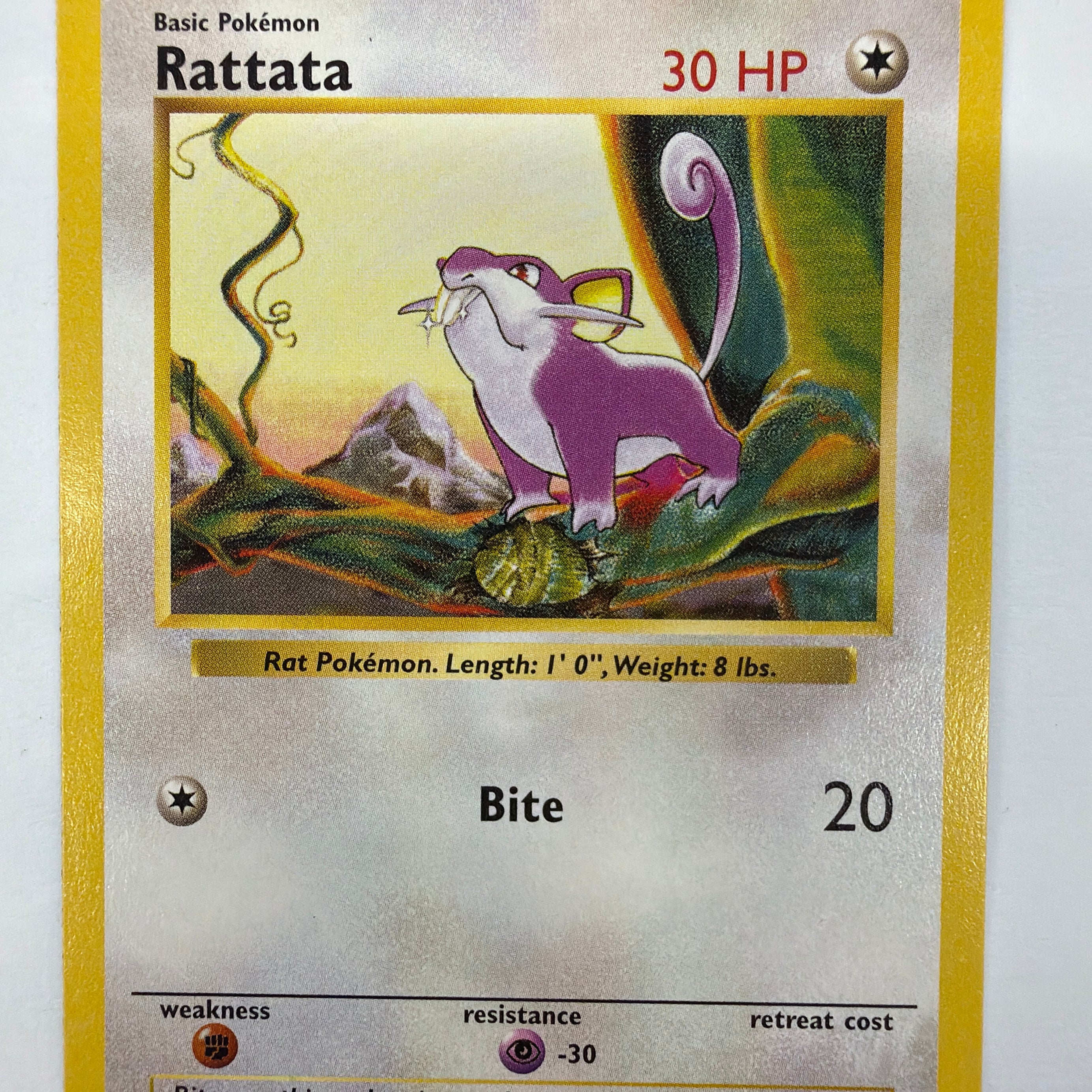 Pokémon TCG - Base Set Unlimited Rattata 61/102 Shadowless NM