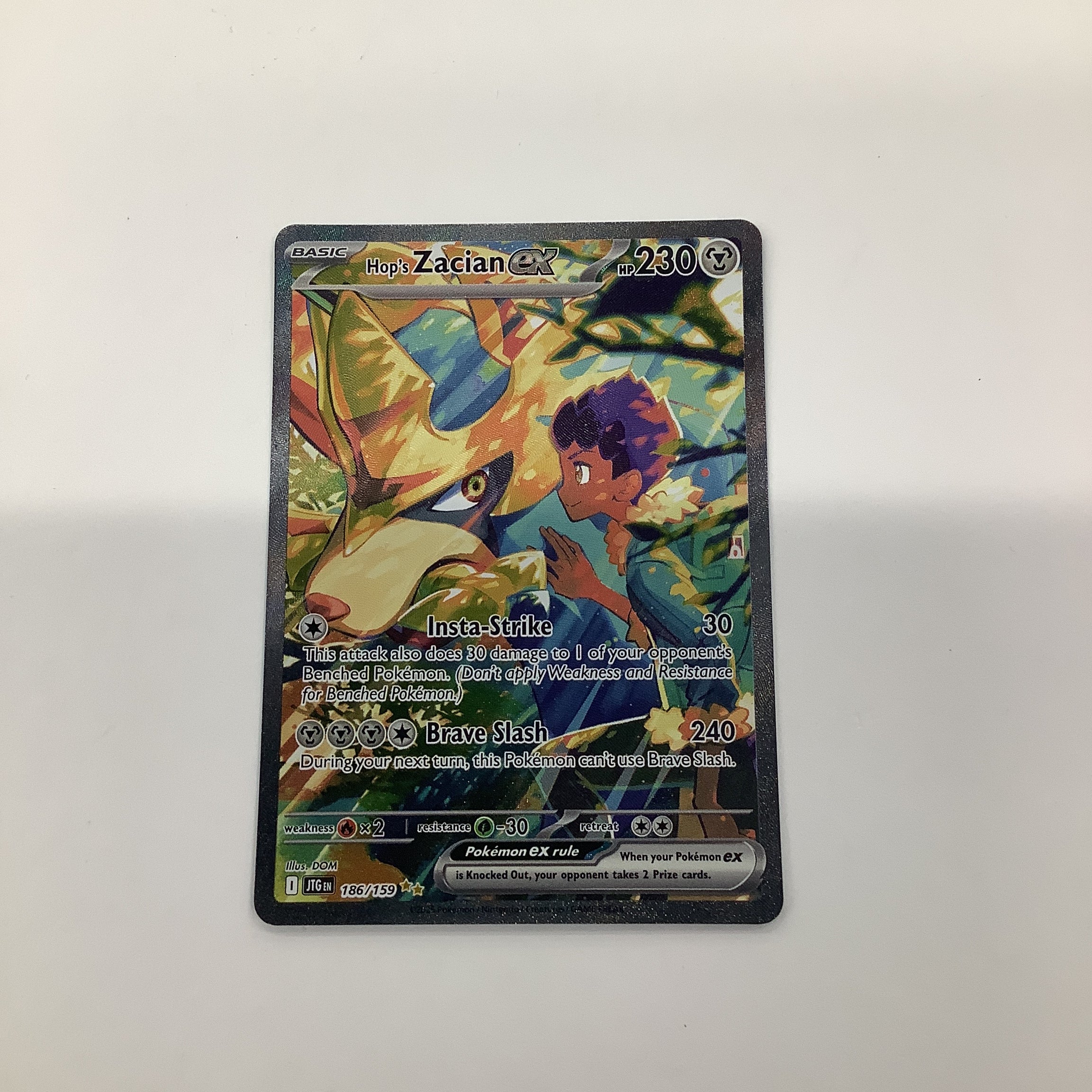 Pokémon TCG - Journey Together Hop’s Zacian Ex 186/159 NM