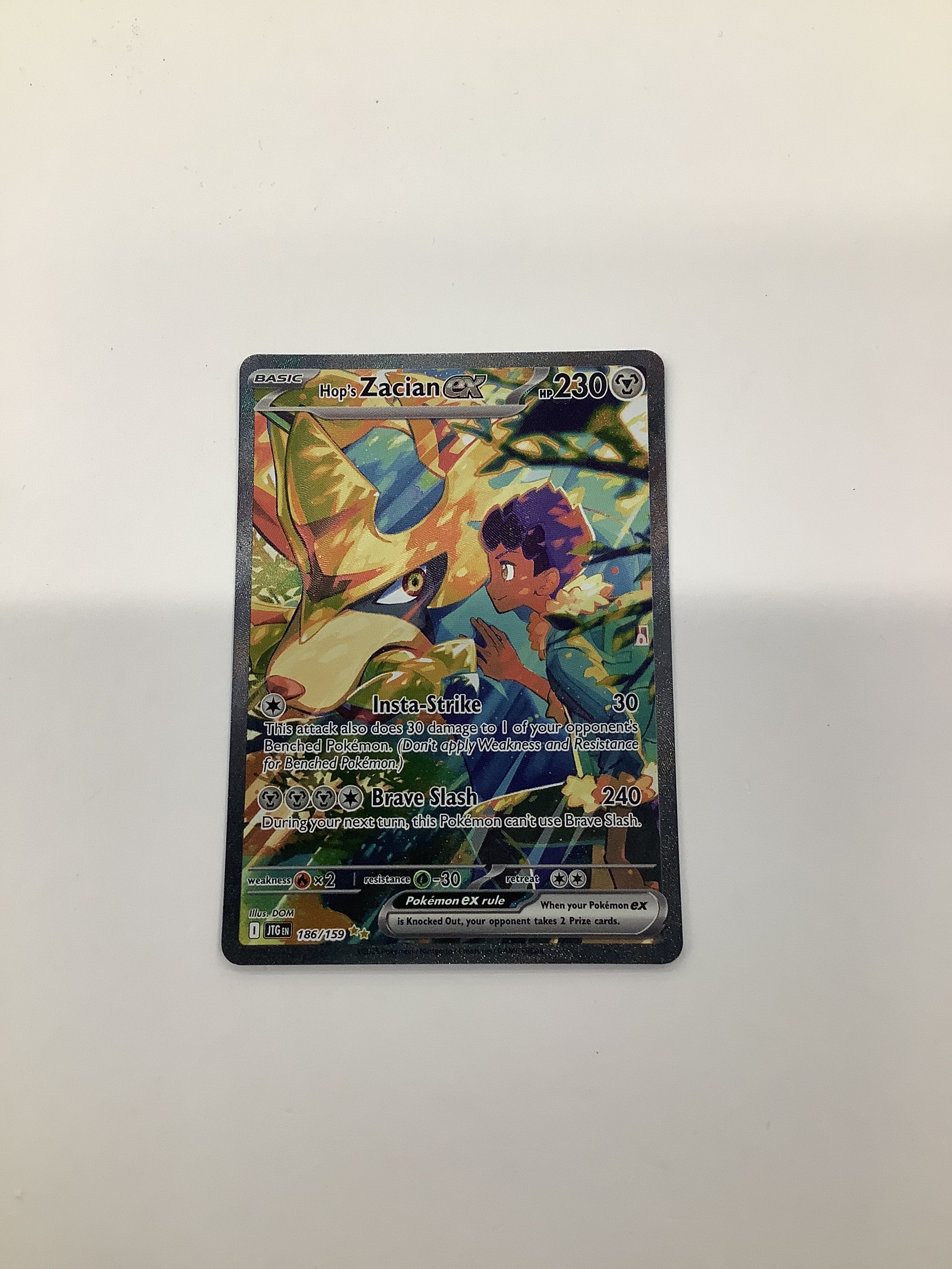 Pokémon TCG - Journey Together Hop’s Zacian Ex 186/159 NM