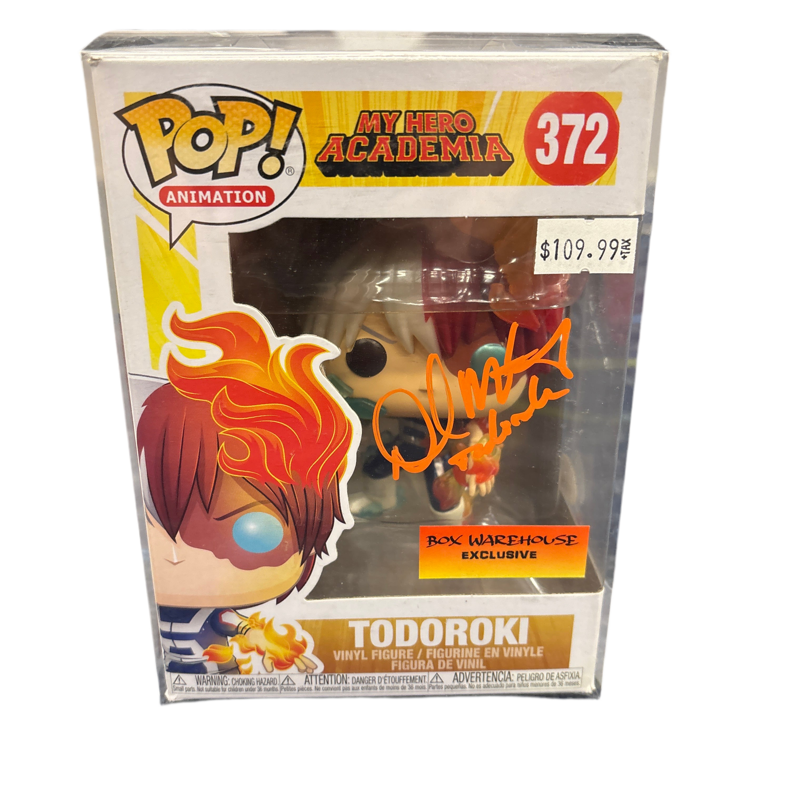 SIGNED Funko Pop! Animation My Hero Academia Todoroki Box Warehouse Exclusive #372