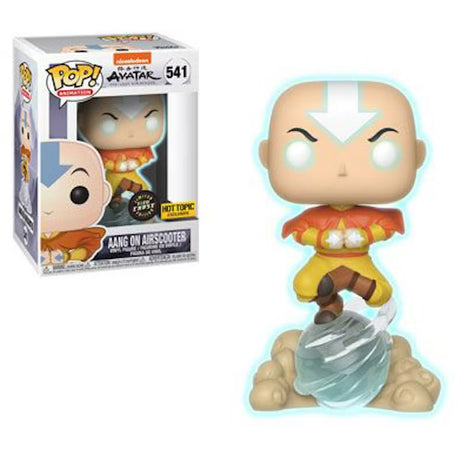 GLOW CHASE Funko Pop! Nickelodeon Avatar The Last Airbender Aang On Airscooter #541 Hot Topic Exclusive