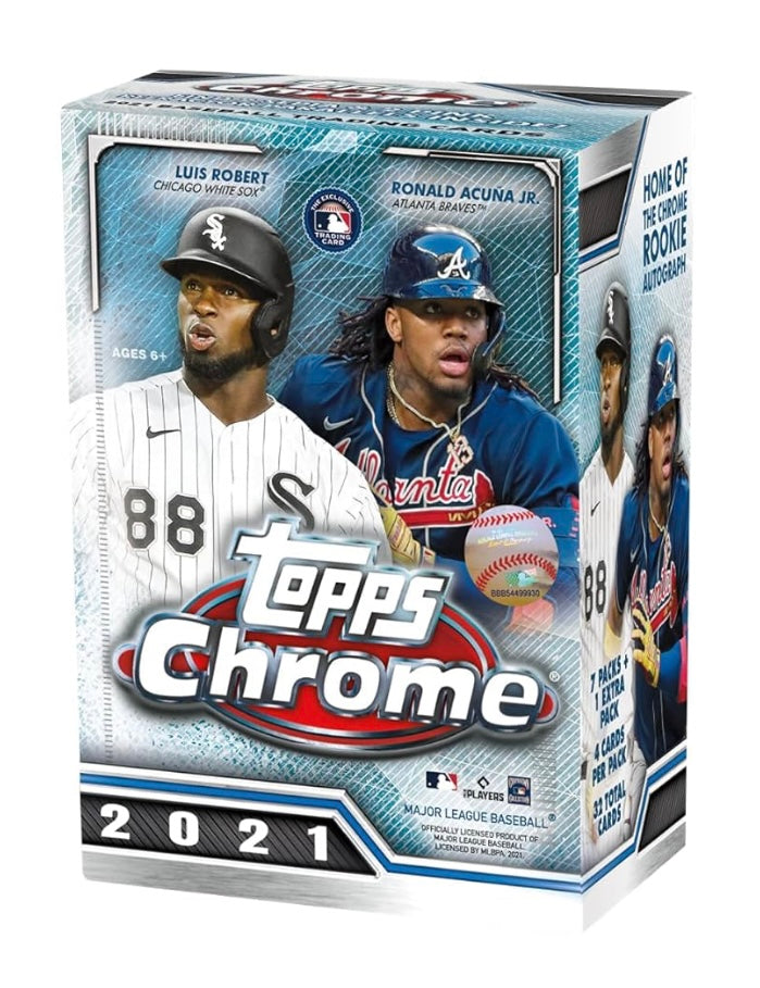 2021 Topps Chrome Baseball Trading Card Blaster Box