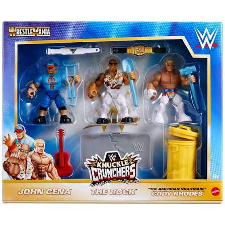 WWE Mattel Knuckle Crunchers WrestleMania Figure 3-Pack