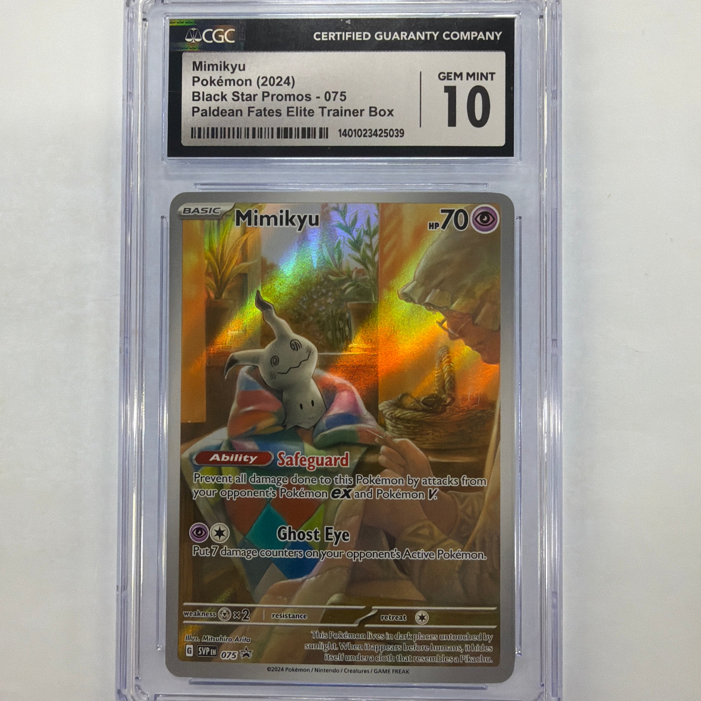 Pokemon TCG - CGC Gem Mint 10 Scarlet & Violet Promo Mimikyu 075