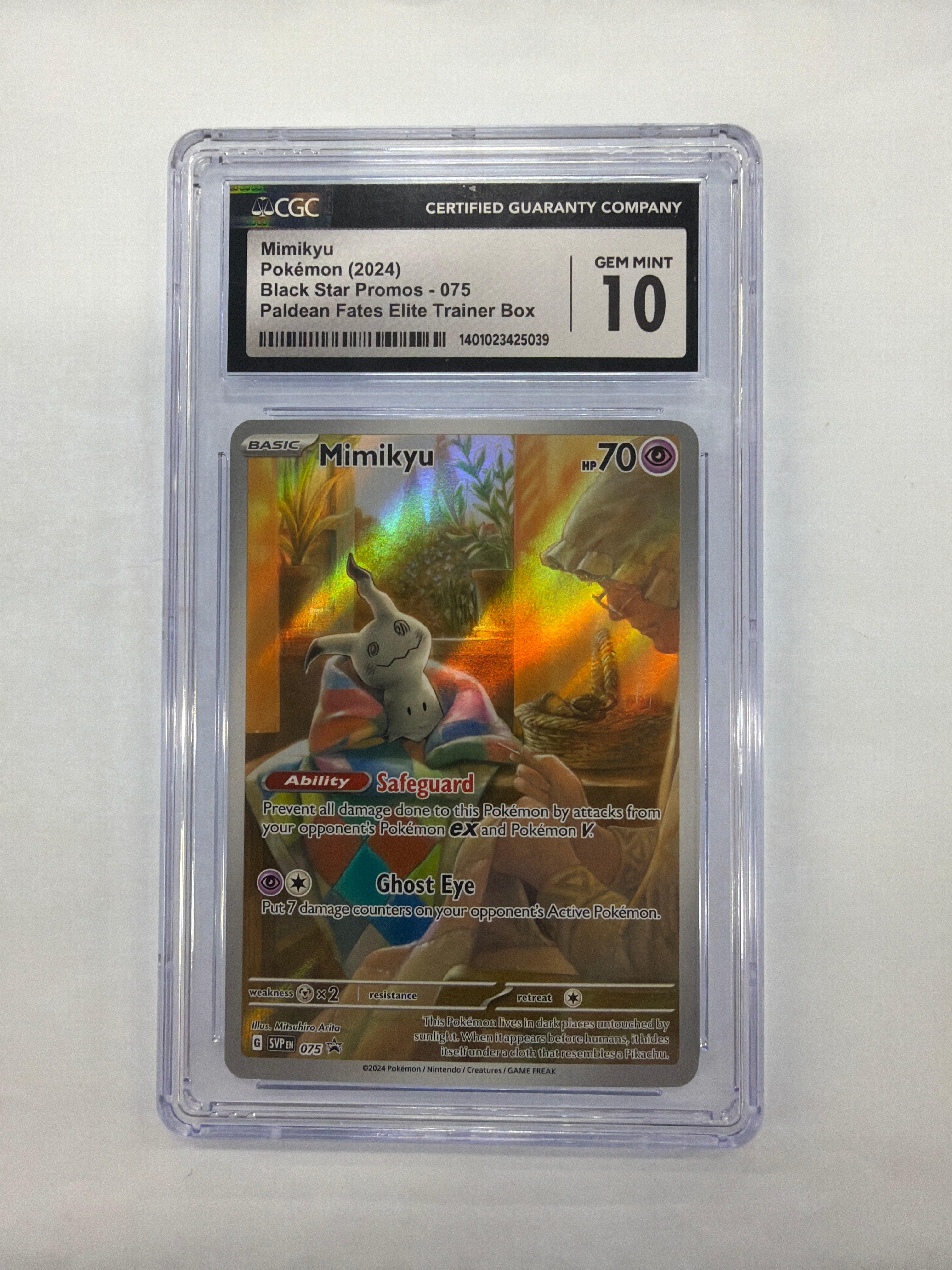 Pokemon TCG - CGC Gem Mint 10 Scarlet & Violet Promo Mimikyu 075