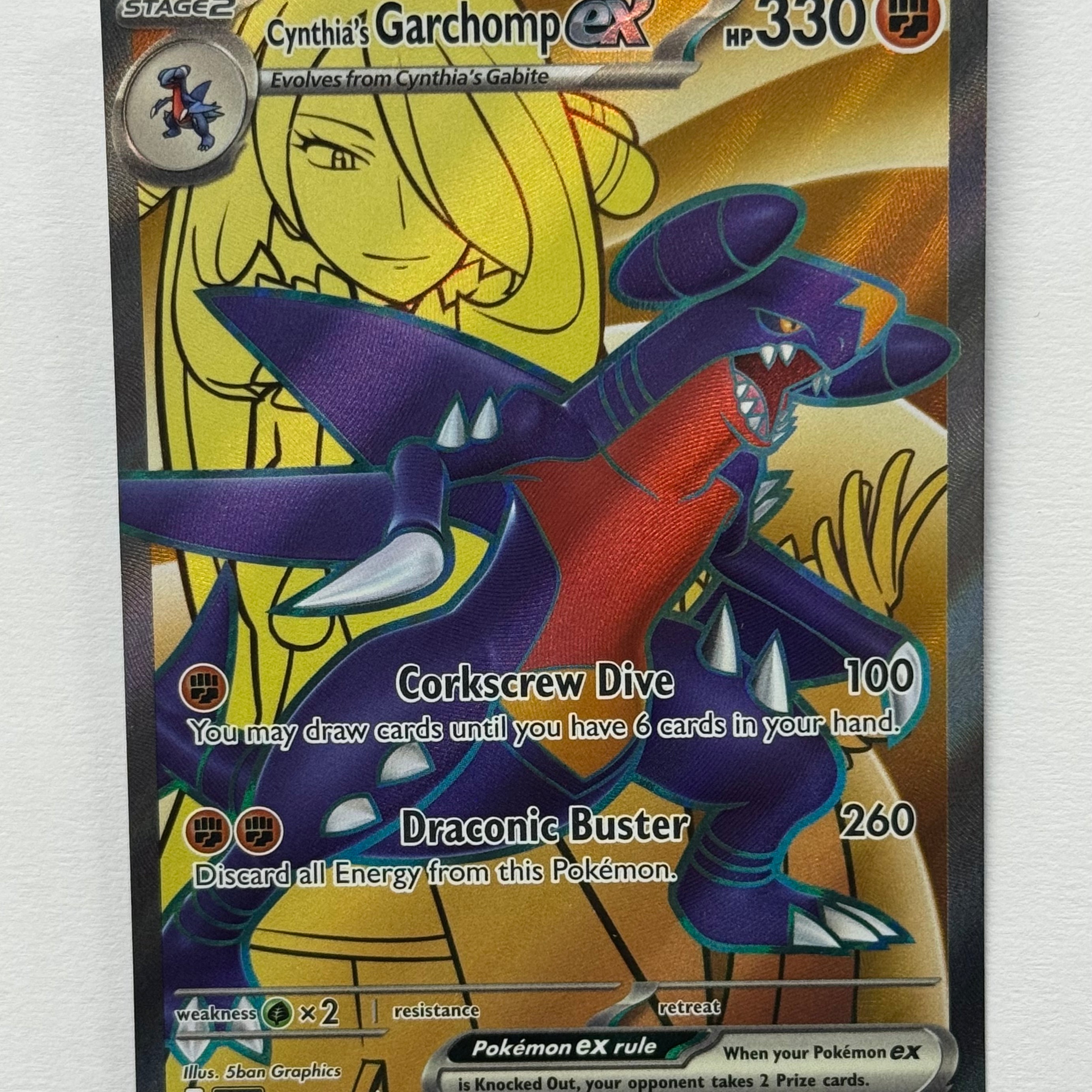 Pokémon TCG - Destined Rivals Cynthia’s Garchomp EX 215/182 NM