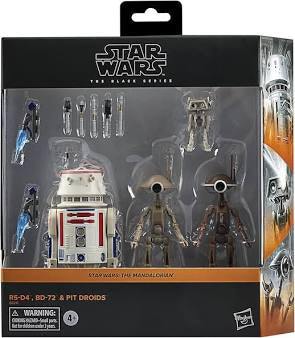 Hasbro Star Wars: The Mandolorian The Black Series R5-D4 BD-72 & Pit Droids Figures