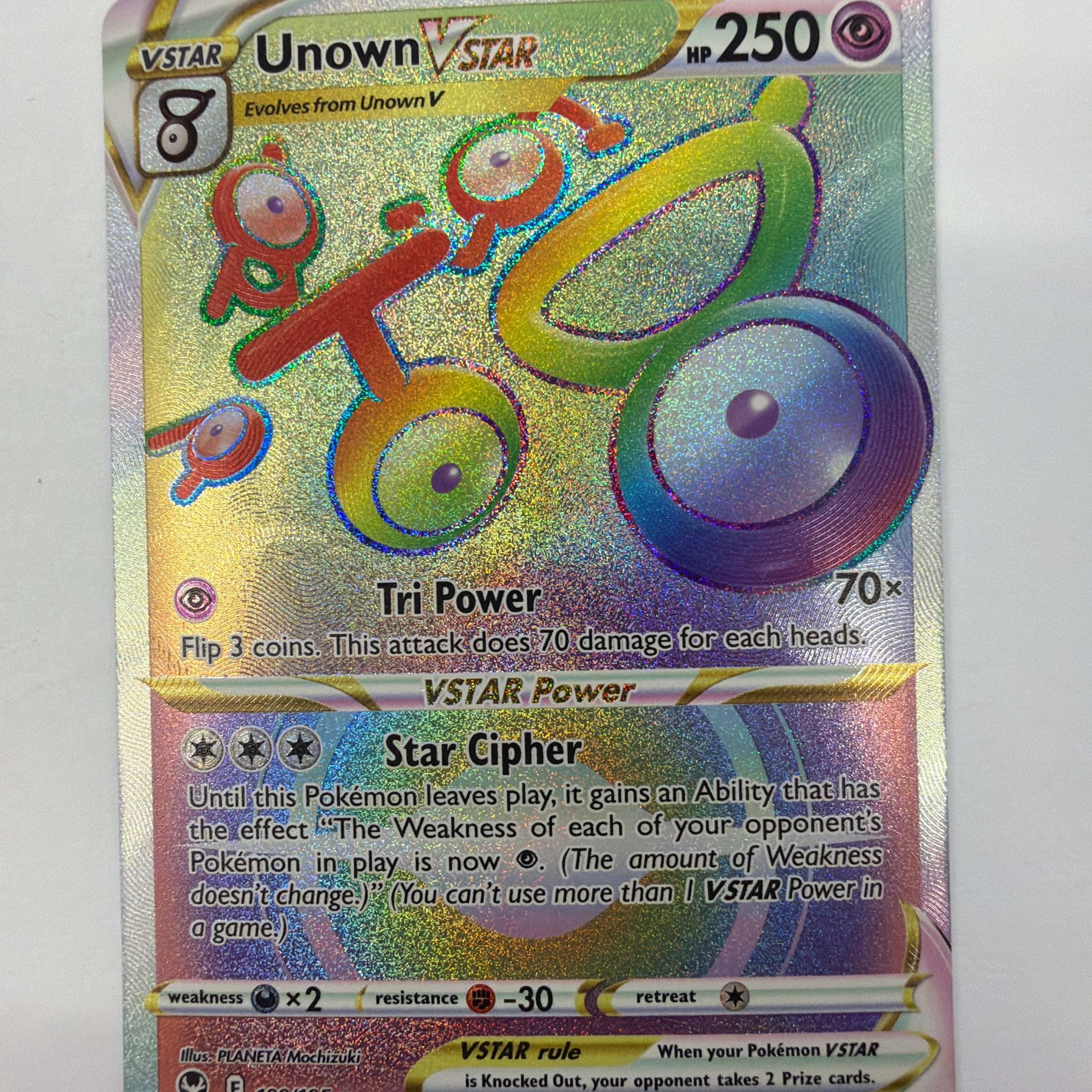 Pokémon TCG - Silver Tempest Unown Vstar 199/195 NM