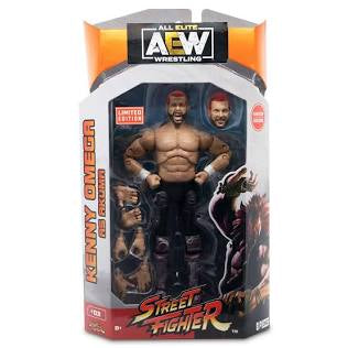 AEW Unrivaled Collection Street Fighter Kenny Omega As Akuma Limited Edition GameStop Exclusive Action Figure