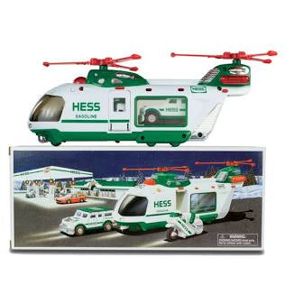 Hess Helicopter With Motorcycle and Cruiser