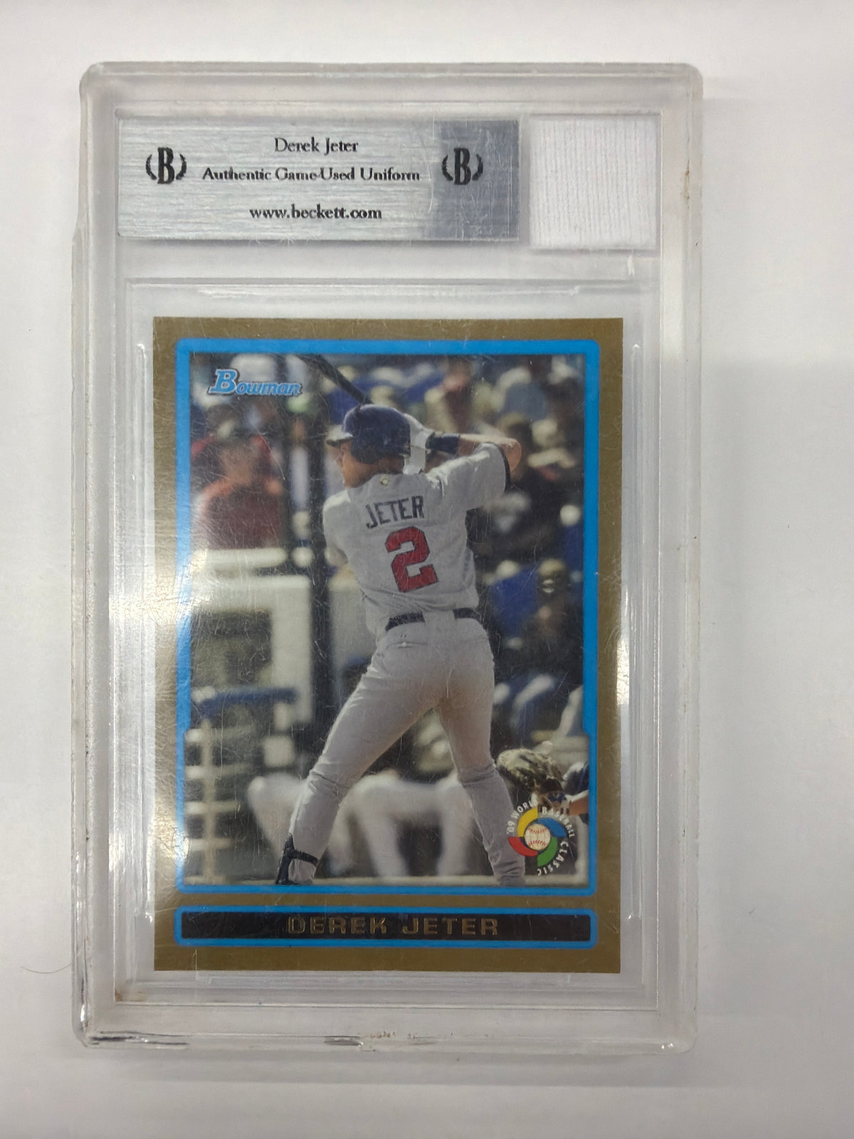Beckett Authenticated Topps and Bowman Derek Jeter Patch BDPW4