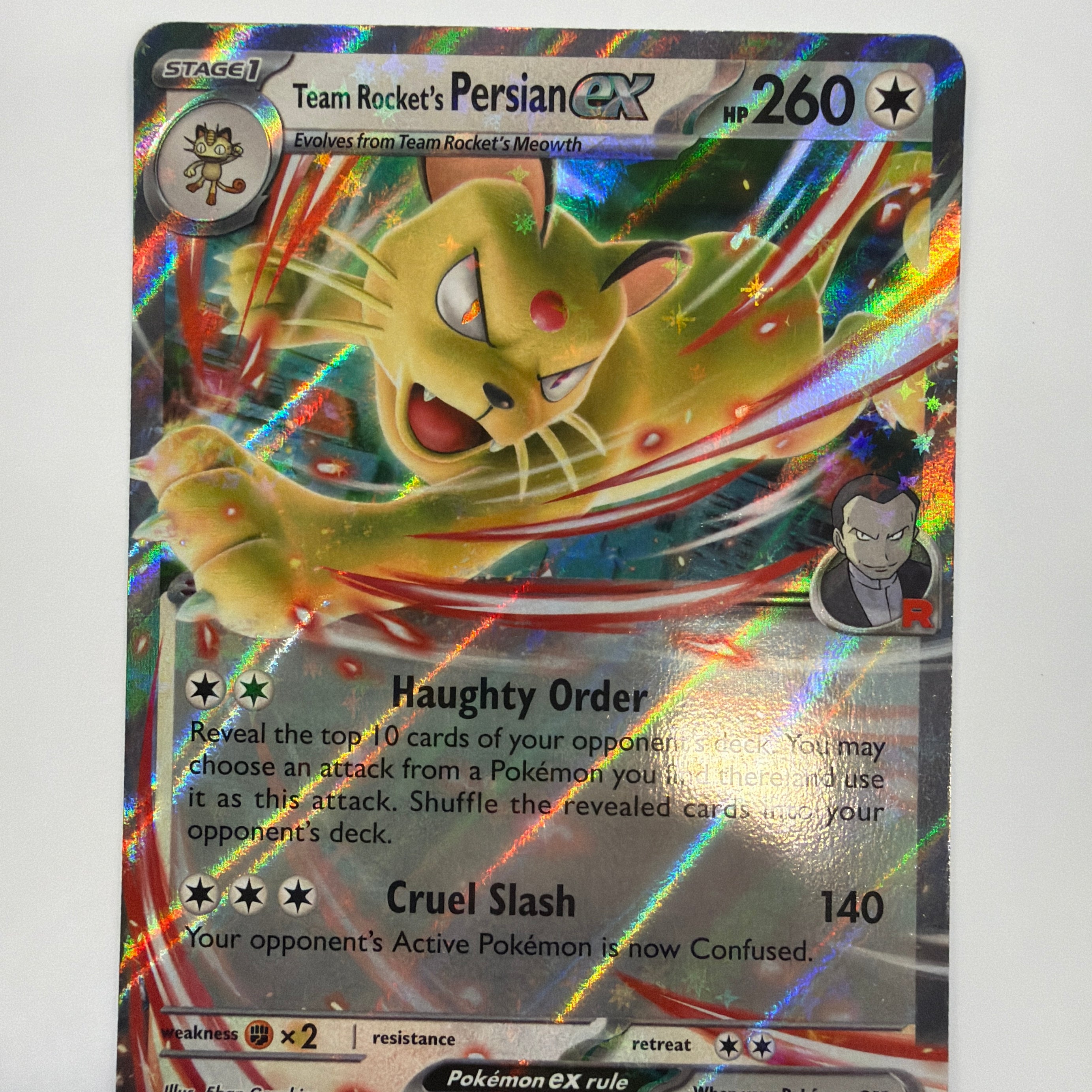 Pokémon TCG - Destined Rivals Team Rocket's Persian ex 150/182 NM