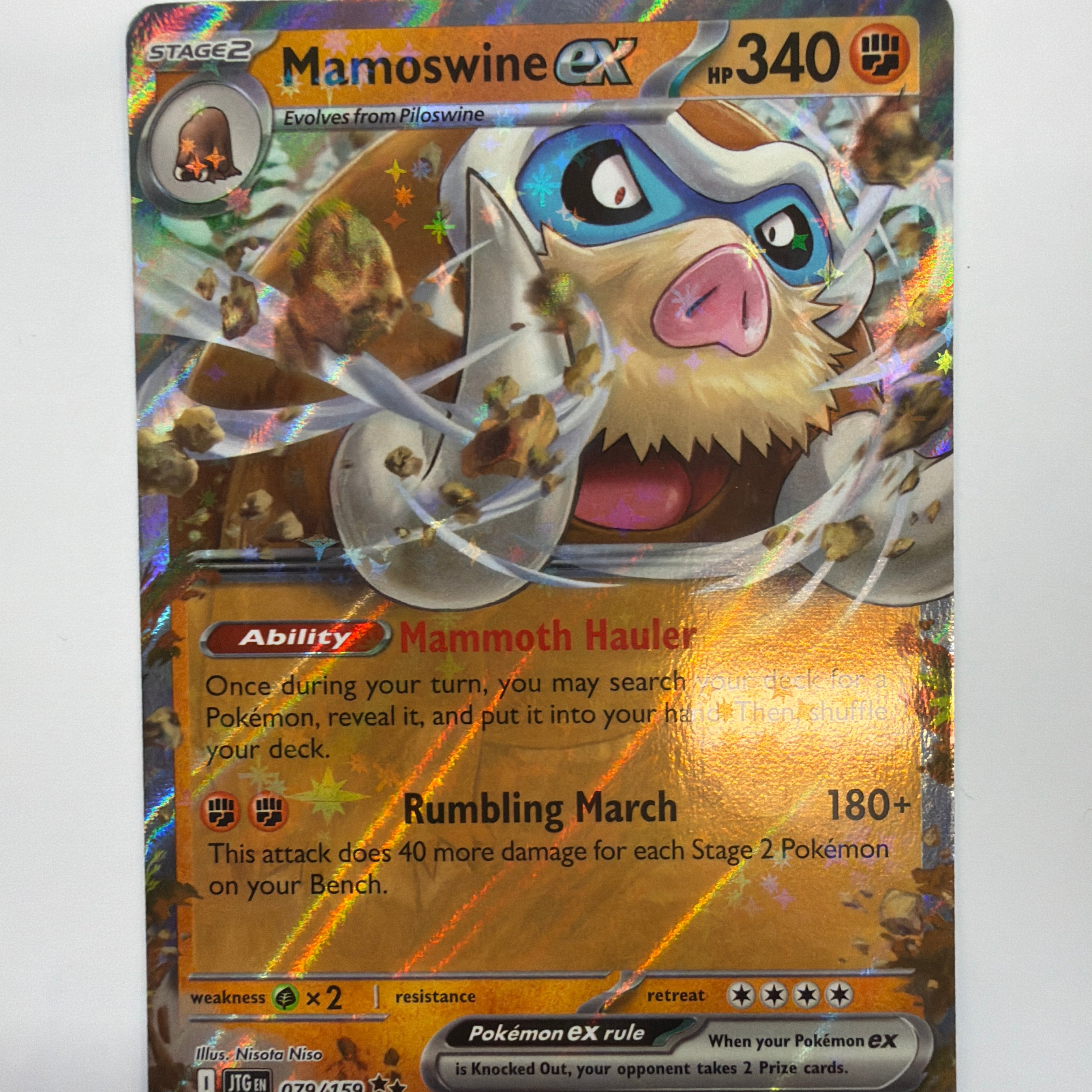 Pokémon TCG - Journey Together Mamoswine ex 079/159 NM