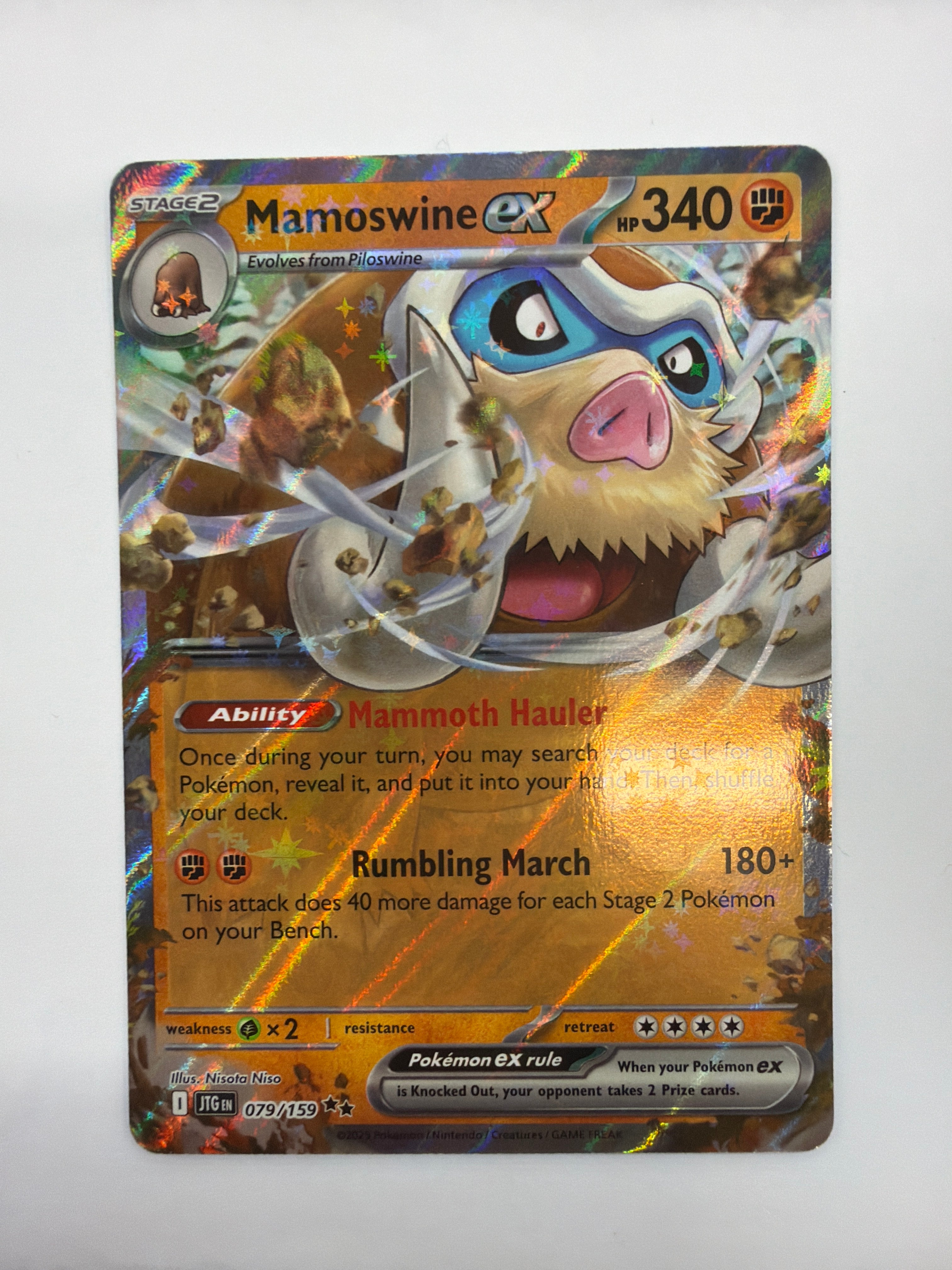 Pokémon TCG - Journey Together Mamoswine ex 079/159 NM