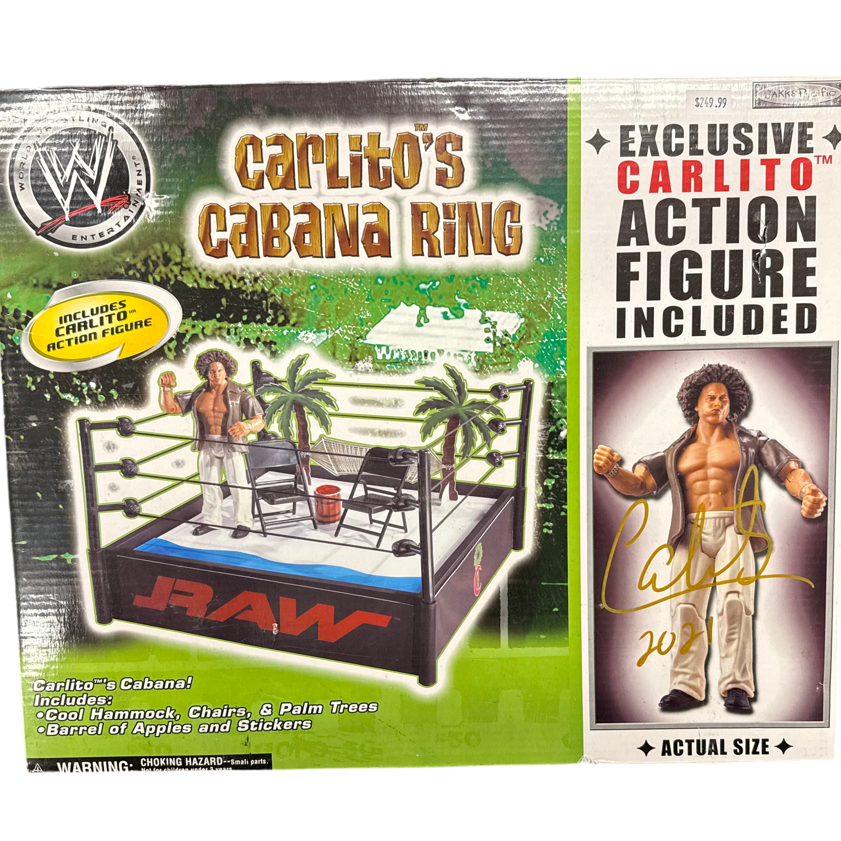 WWE Jakks Pacific Carlito’s Cabana Ring Signed By Carlito W/ JSA Certification