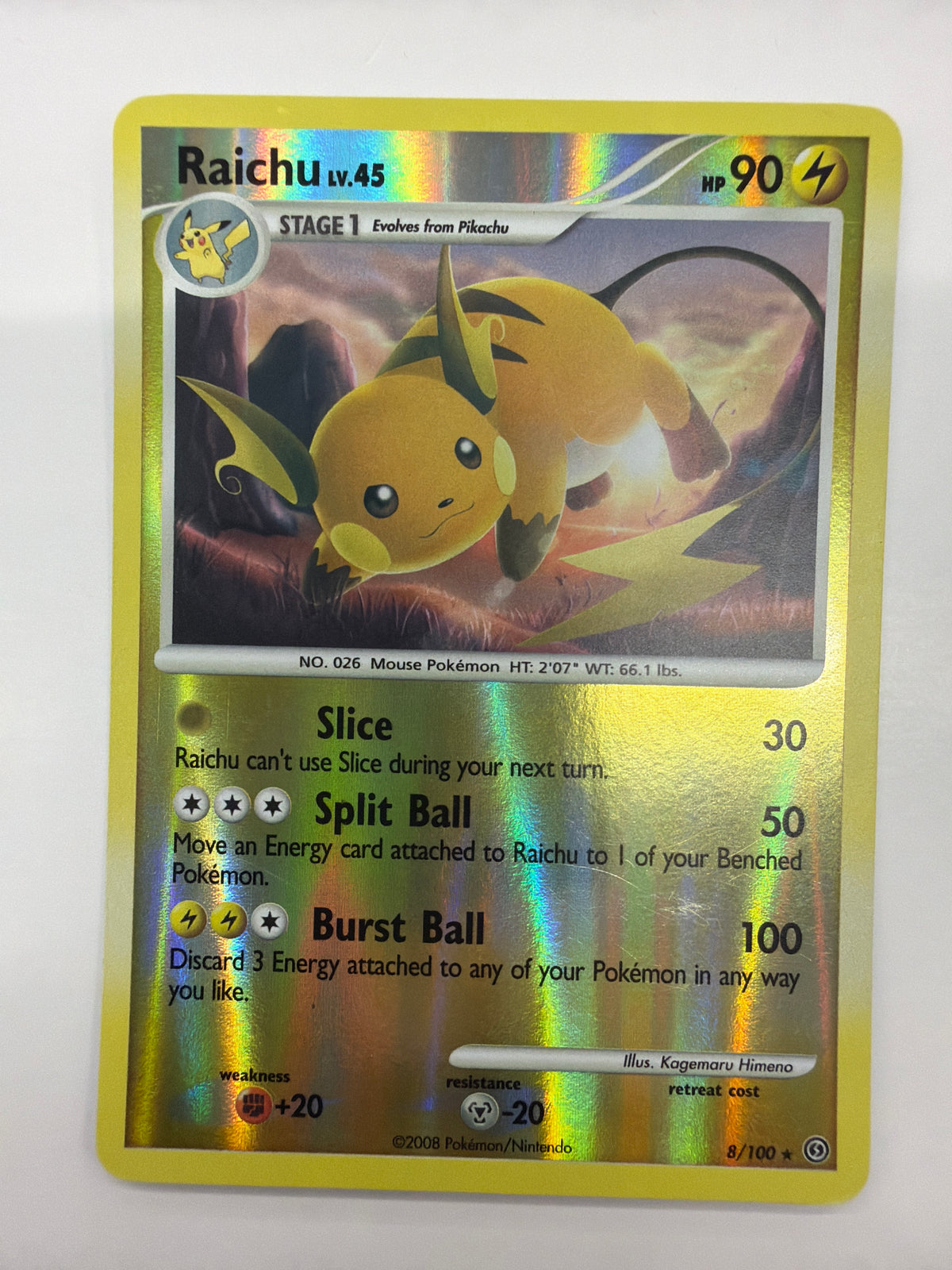 Pokémon TCG - Stormfront Raichu 8/100 Reverse Holo LP