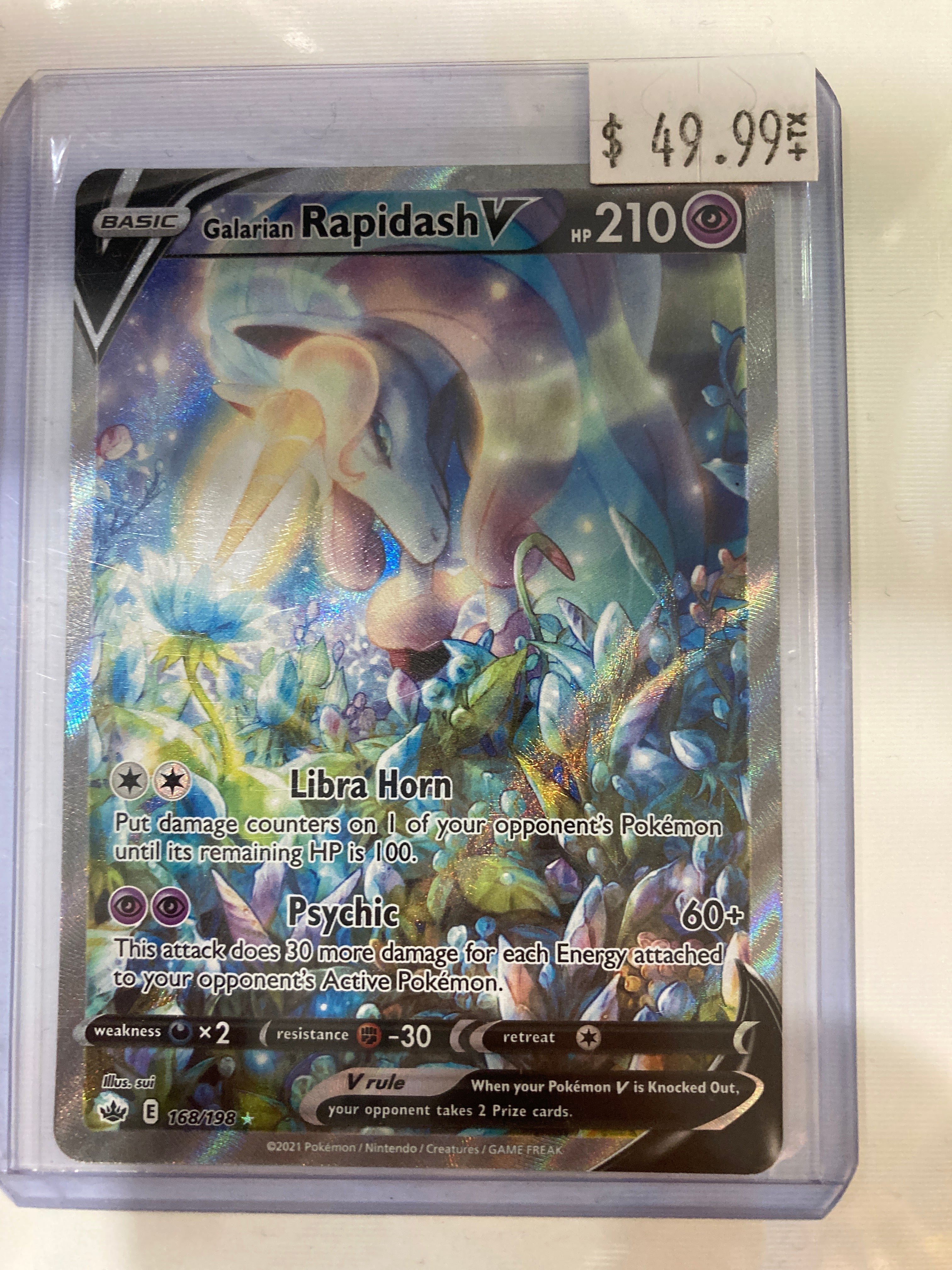 Pokmon TCG Galarian Rapidash V 168/198 Crown Tundra Alt Art Mint True Believers Gaming and Collectibles Pokmon TCG Galarian Rapidash V 168/198 Crown Tundra Alt Art Mint True Believers Gaming and Collectibles