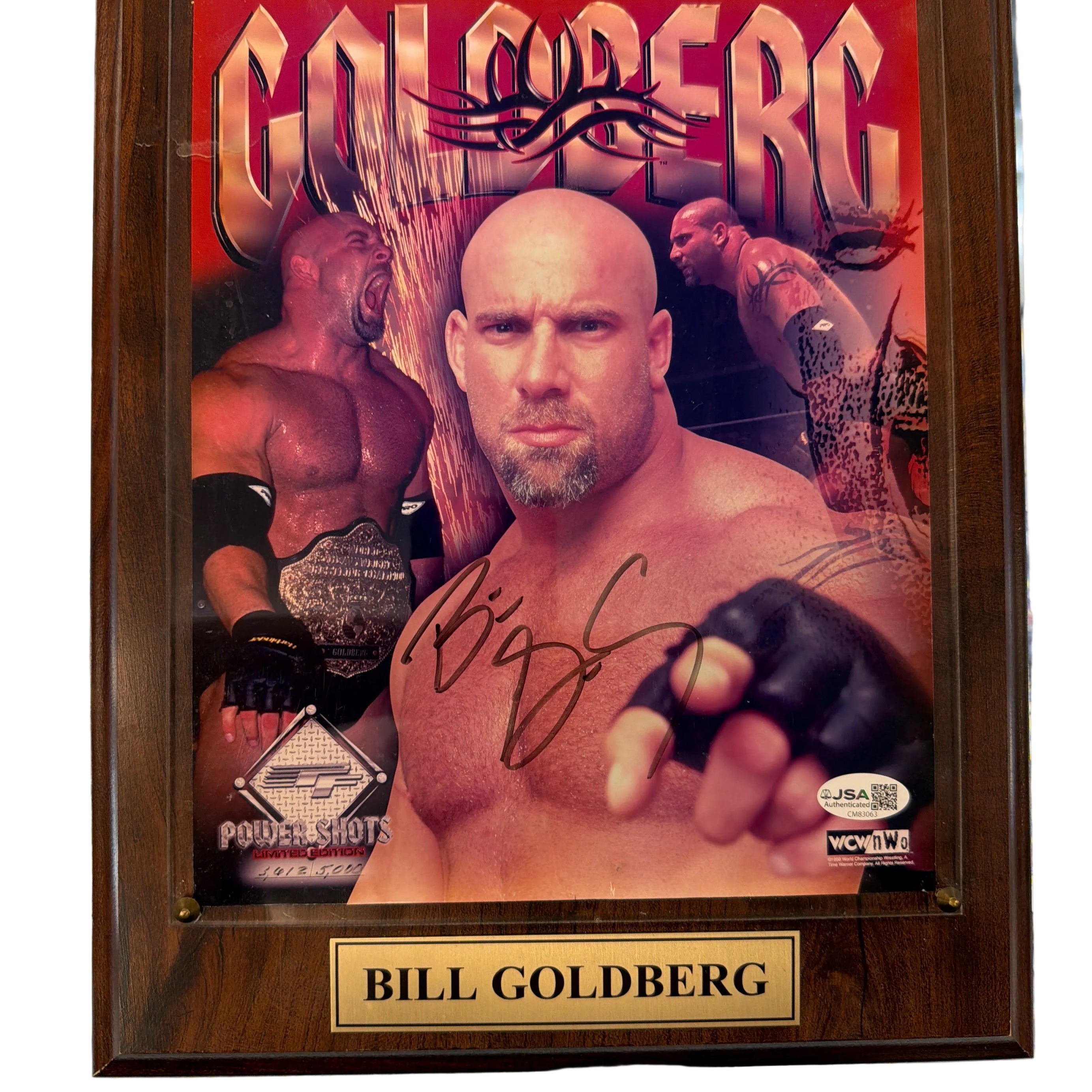 SIGNED Bill Goldberg Commemorative Wall Plaque
