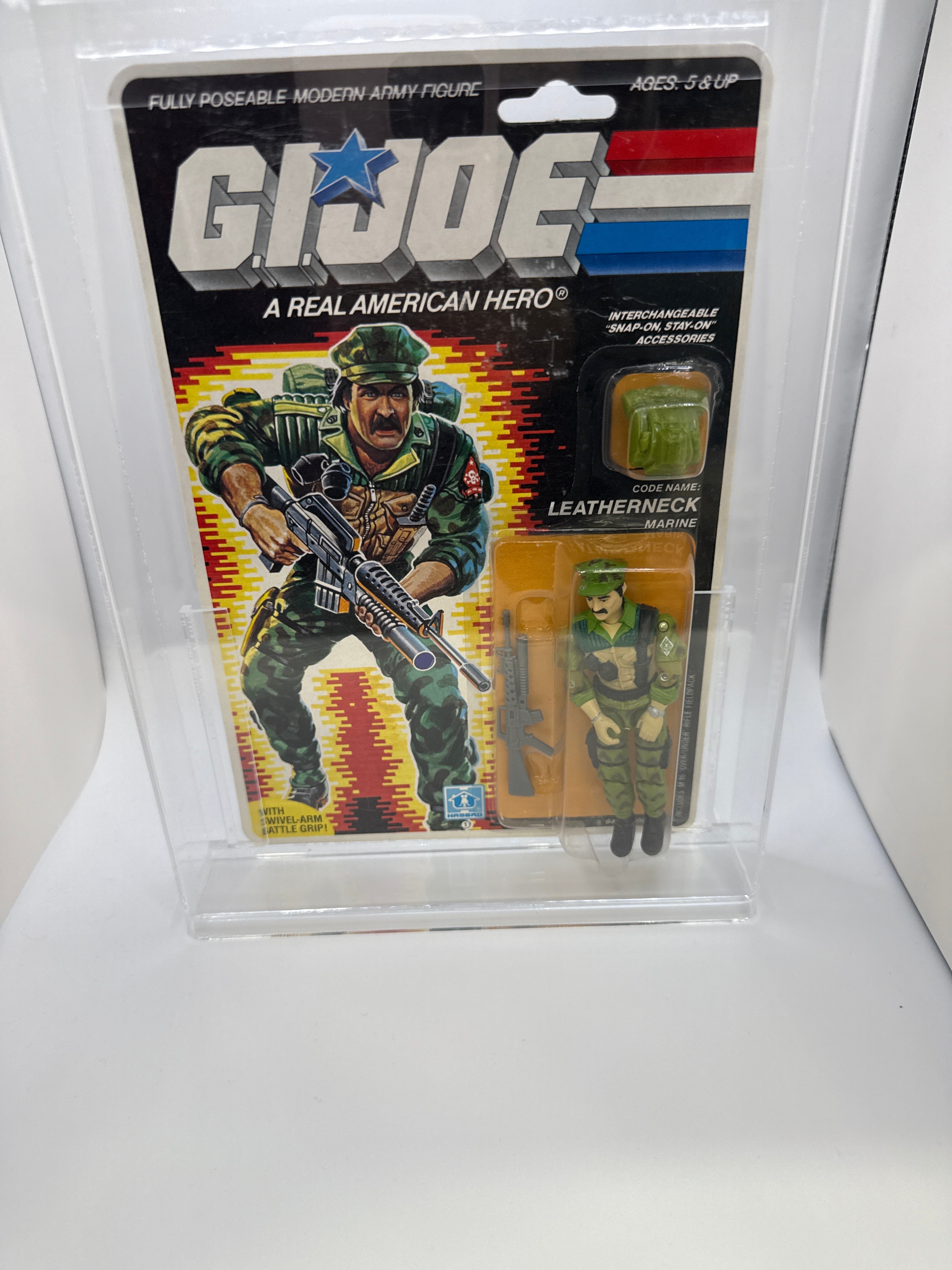 Hasbro G.I. Joe Vintage 1985 Code Name: Leatherneck Marine 36 Back Punched Card Action Figure