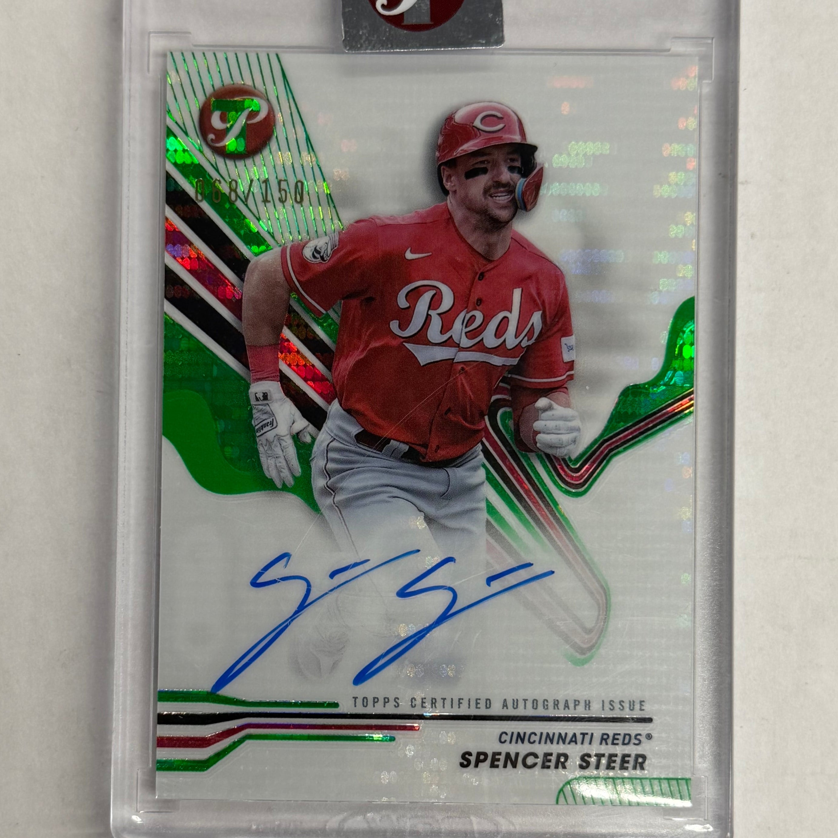 2024 Topps Pristine Baseball Spencer Steer Certified Autograph #PA-SS Numbered 068/150