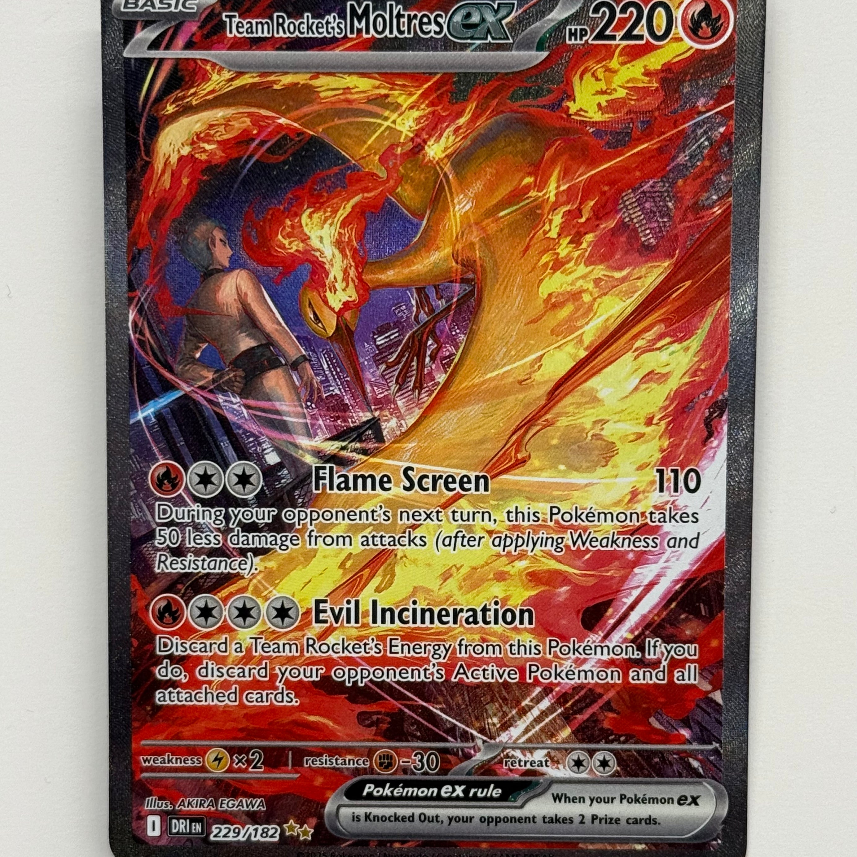 Pokémon TCG - Destined Rivals Team Rocket’s Moltres ex 229/182 NM