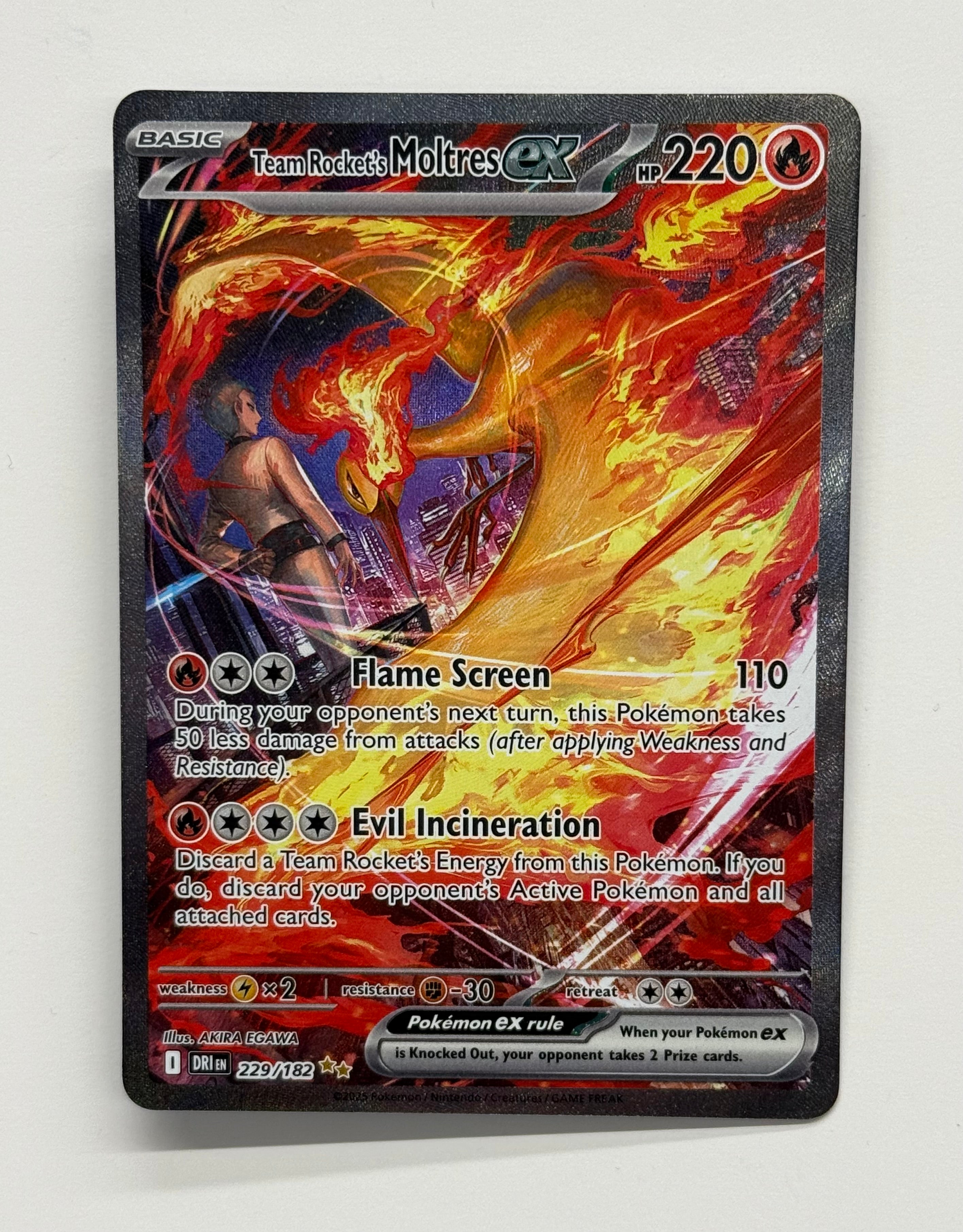 Pokémon TCG - Destined Rivals Team Rocket’s Moltres ex 229/182 NM