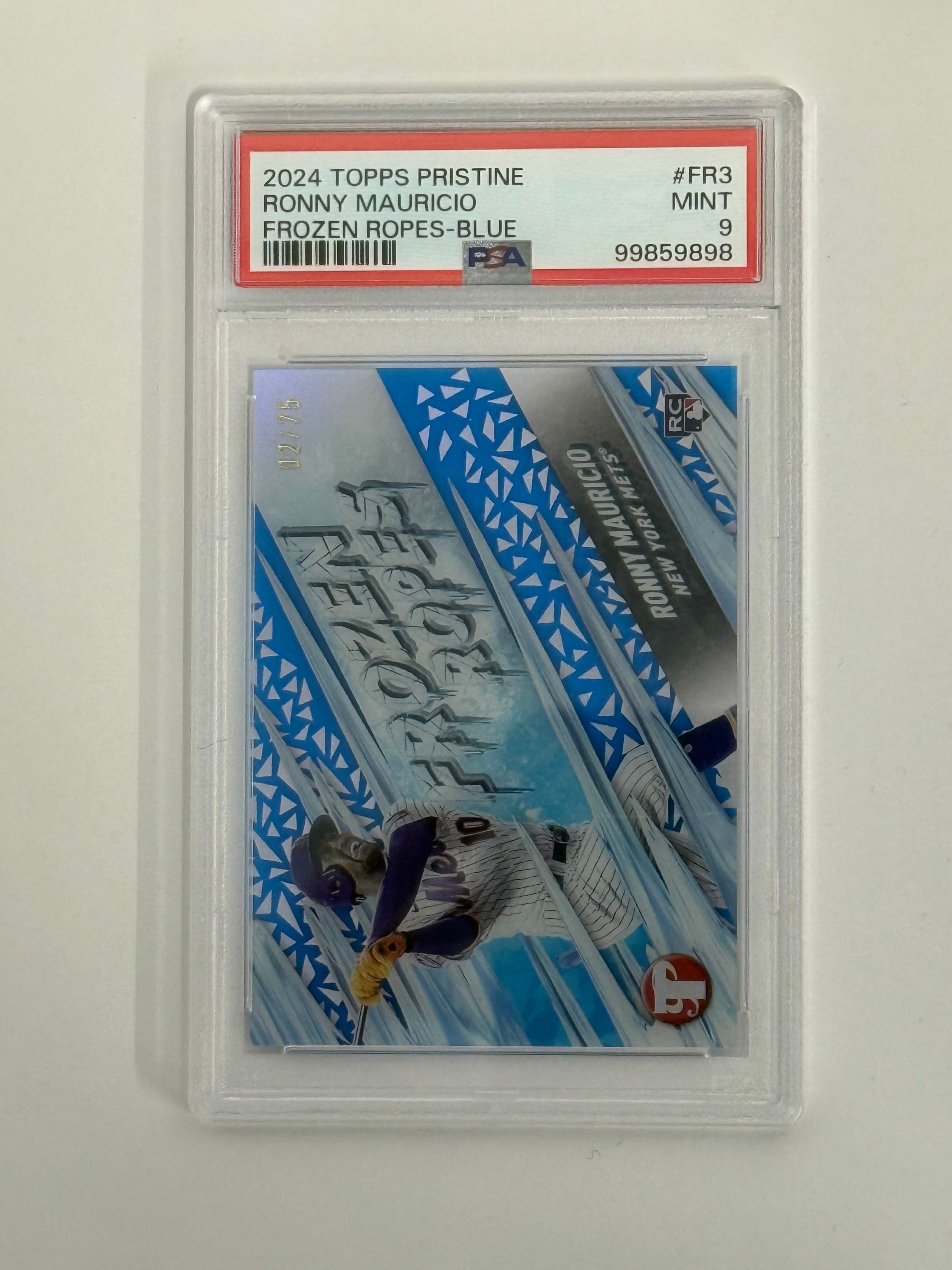 2024 Topps Pristine PSA 9 MINT Ronny Mauricio Frozen Ropes #FR3 Blue Numbered 02/75
