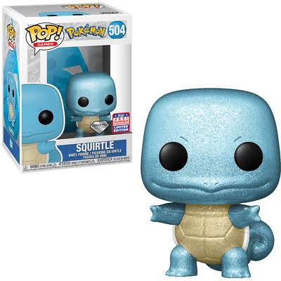 Funko Pop! Games Pokémon Squirtle Diamond Collection 2021 Summer Convention Limited Edition #504