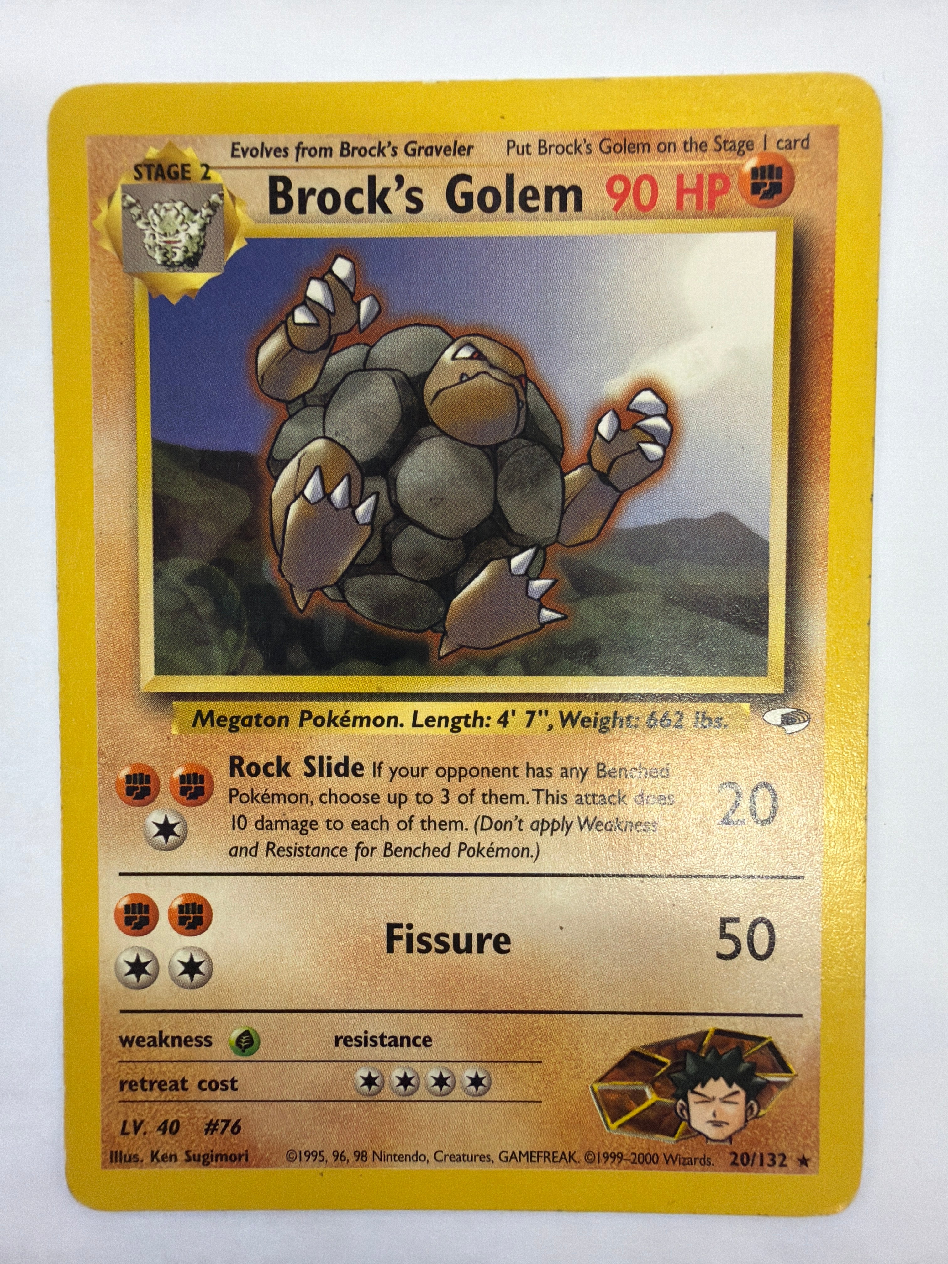 Pokémon TCG - Gym Heroes Unlimited Brock's Golem 20/132 Non-Holo MP