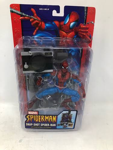 Toy Biz Worldwide Marvel Spider-Man Snap-Shot Spider-Man with Display Base and Camera Action Figure