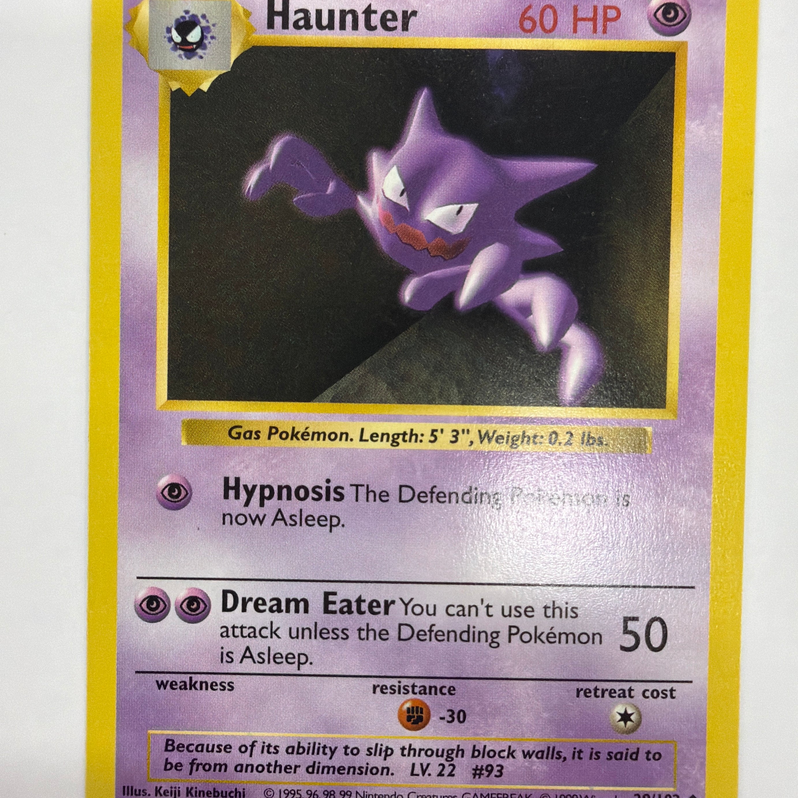 Pokémon TCG - Base Set Unlimited Shadowless Haunter 29/102 LP