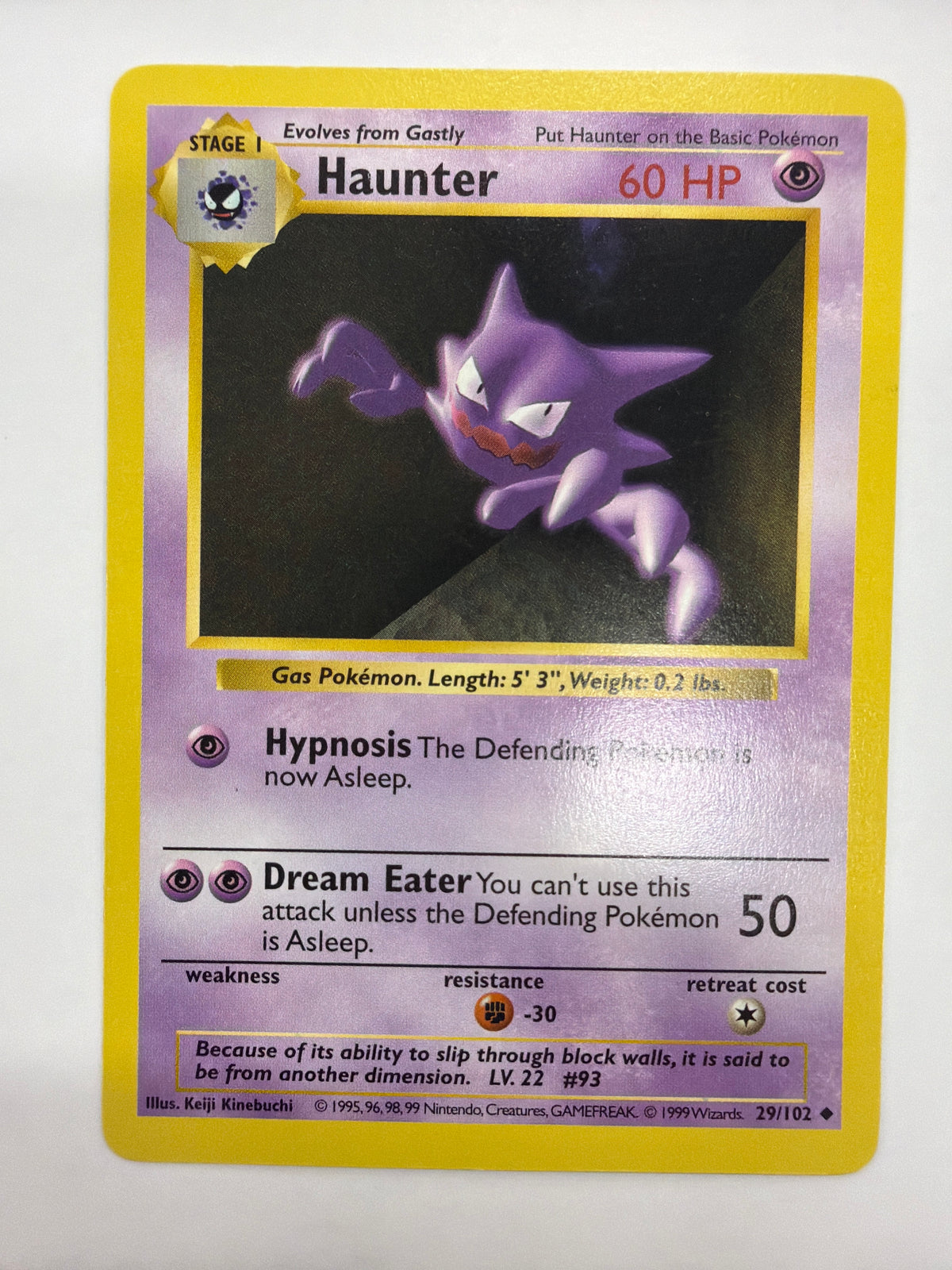 Pokémon TCG - Base Set Unlimited Shadowless Haunter 29/102 LP
