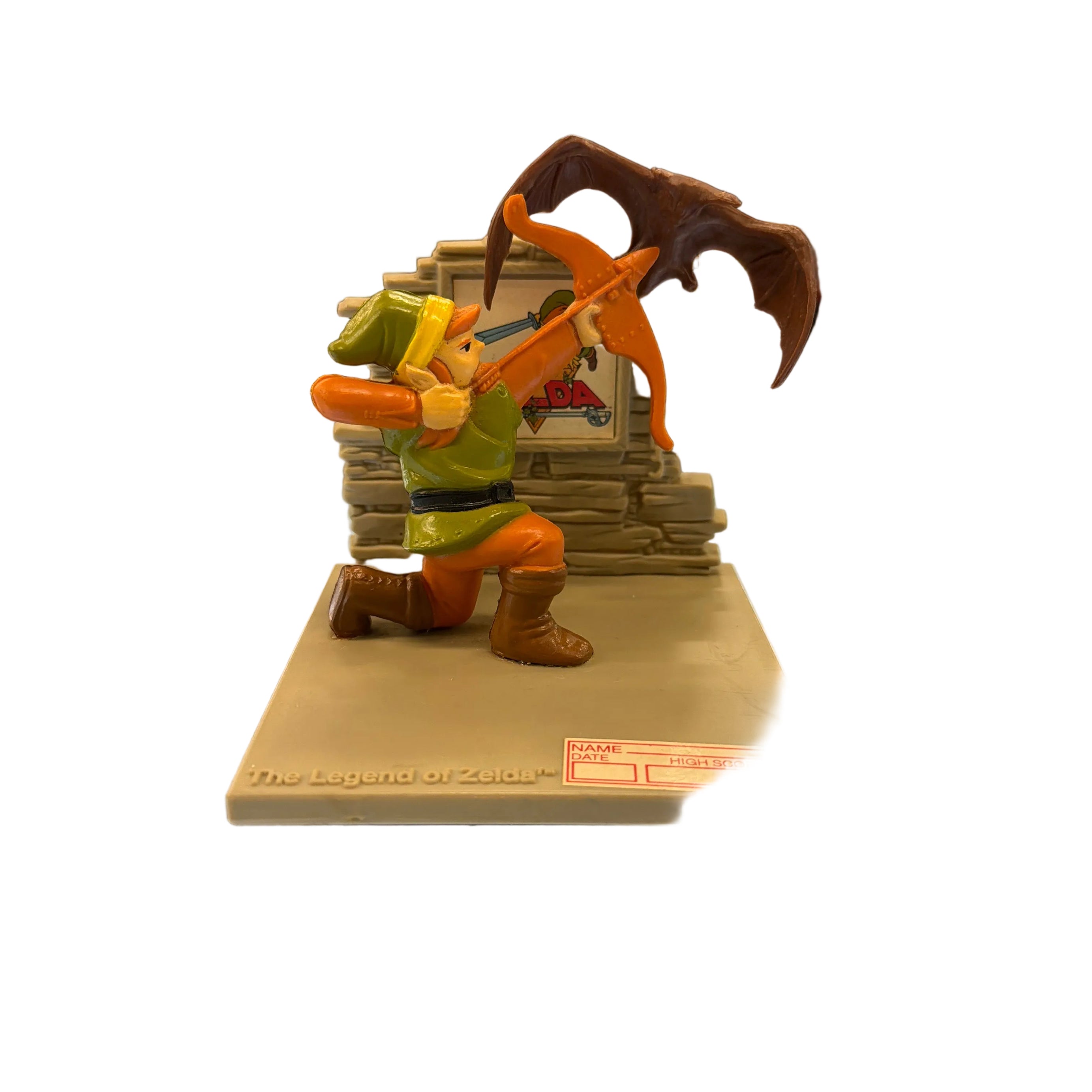 1988 Hasbro Nintendo The Legend of Zelda "A Keese Descends on Link" Trophy Figure