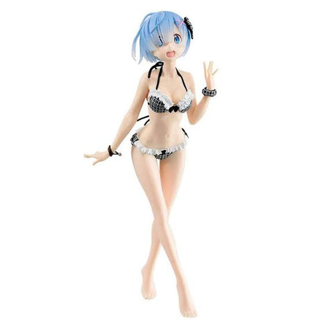 Banpresto EXQ Figure Re : Life in a Different World From Zero Rem Black Bikini Version Statue