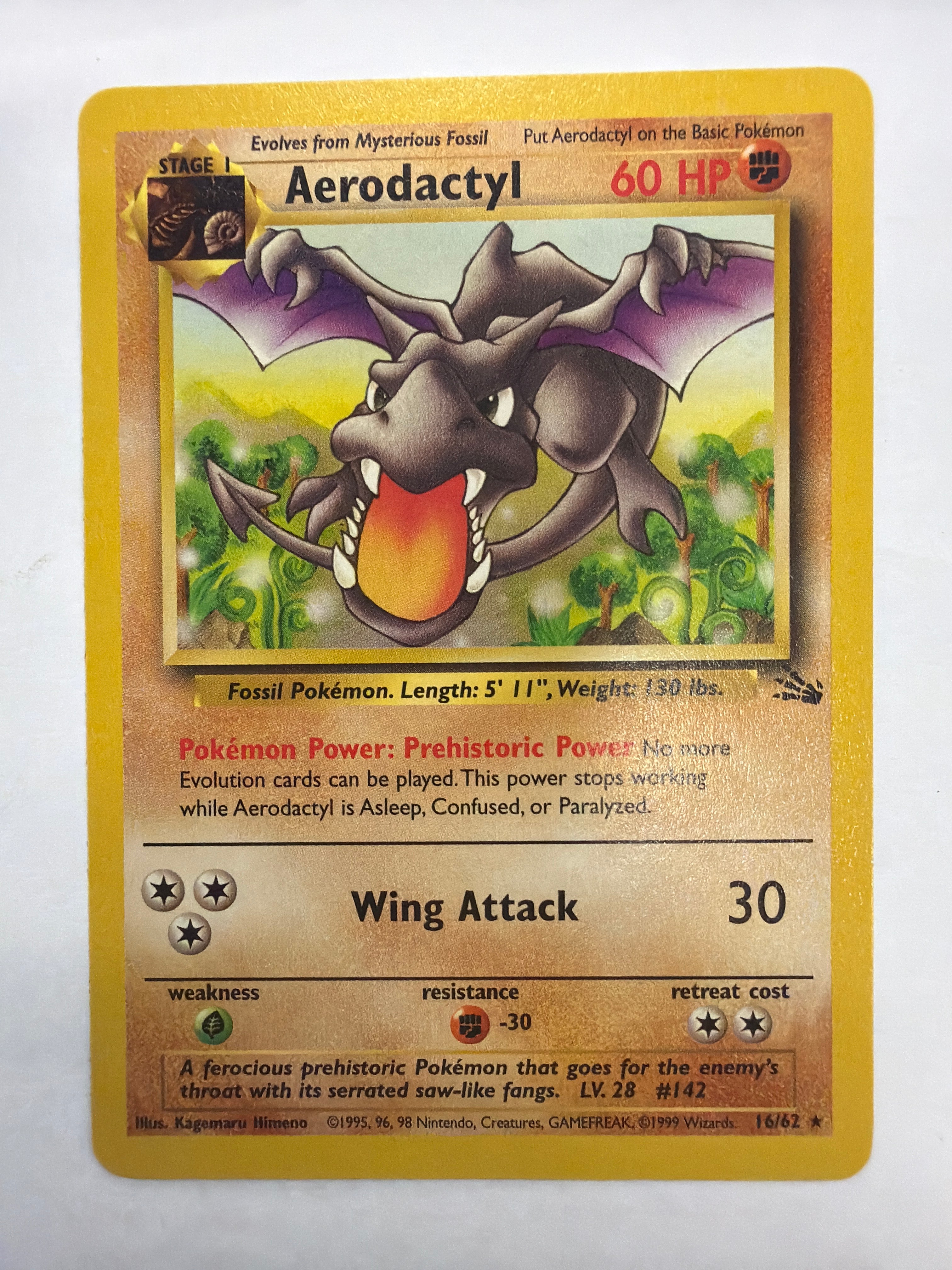 Pokémon TCG - Fossil Unlimited Aerodactyl 16/62 NM