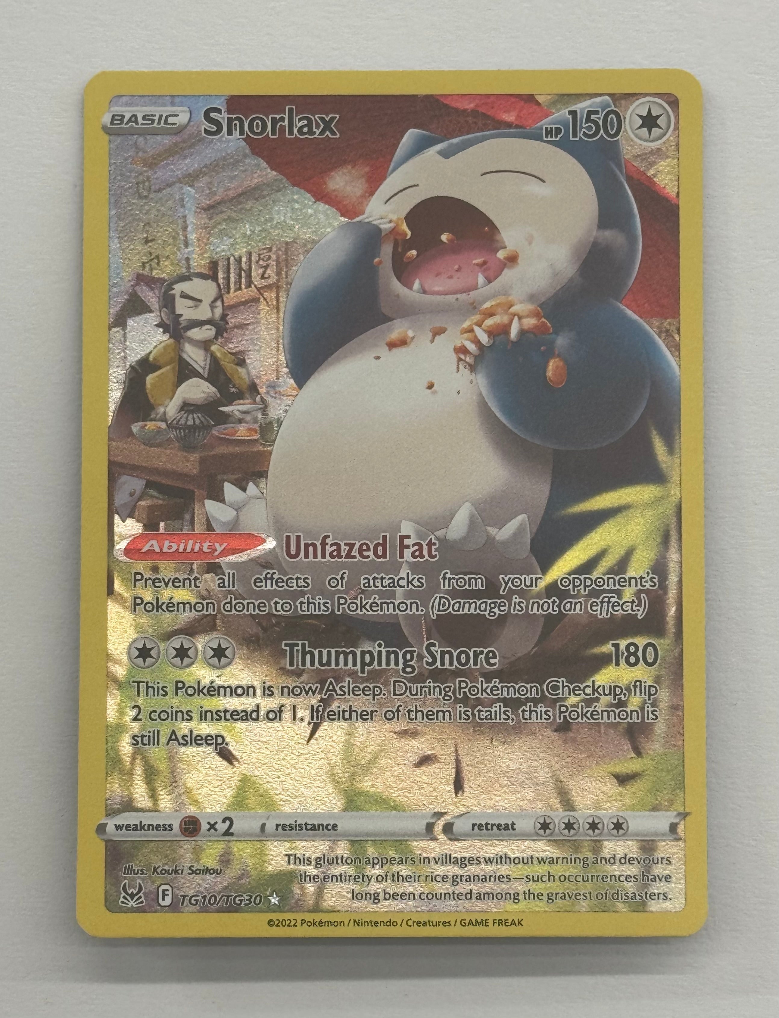 Pokémon TCG - Lost Origin Snorlax GT10/TG30 NM