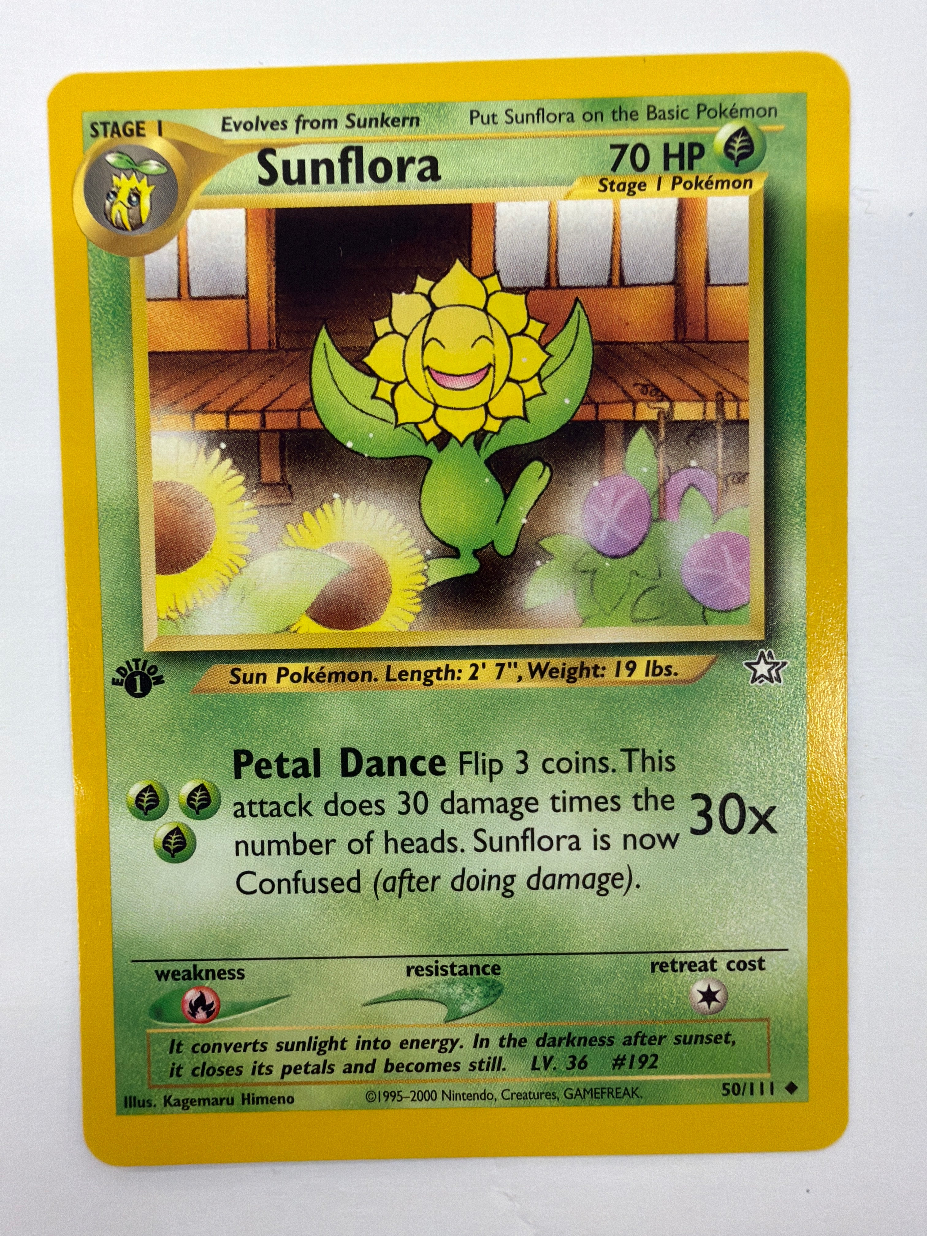 Pokémon TCG - Neo Genesis 1st Edition Sunflora 50/111 Non-Holo NM