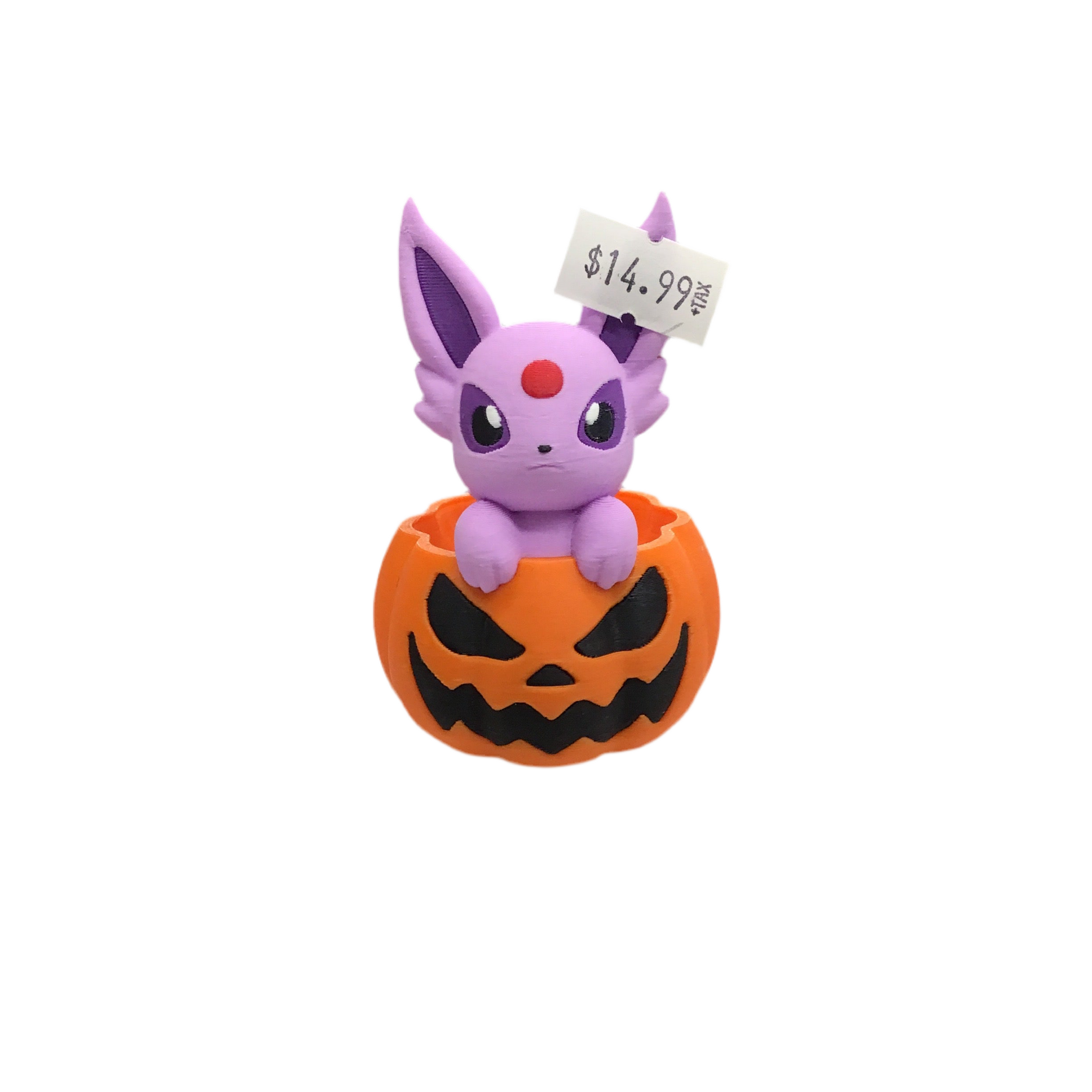 Custom 3D Printed Pokemon Pumpkin Espeon Figure